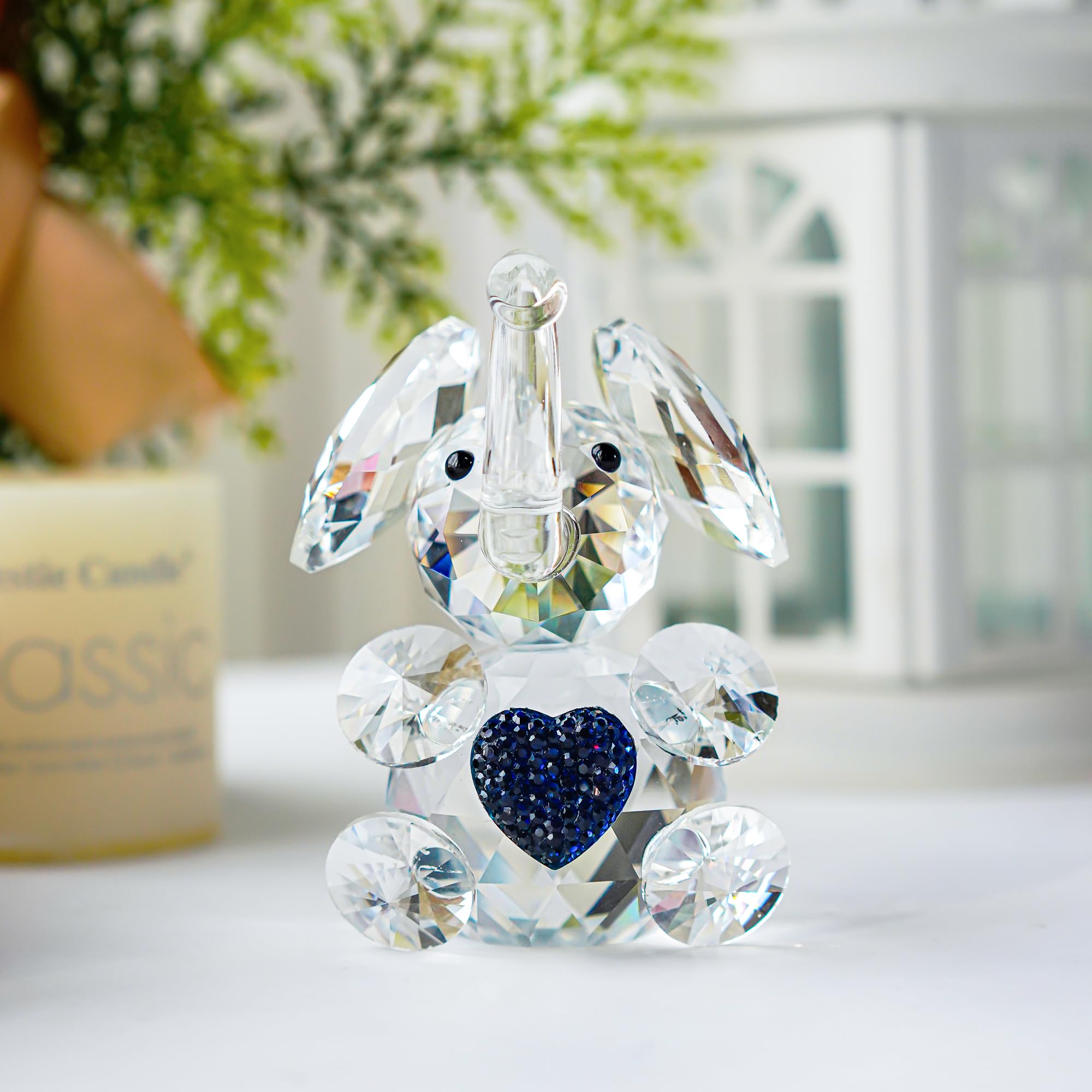 H&D HYALINE & DORA Handmade Crystal Elephant Figurine Glass Elephant Animal Figurines Collectible Gifts for Animal Lover - Image 3
