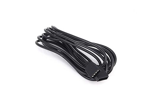 Miniatura 2 de Paquete de 4 cables de extensión de conector de tira LED RGB negro 3M de 9.84 pies - Conector de 4 pines para tira de luz LED SMD 5050 3528 2835