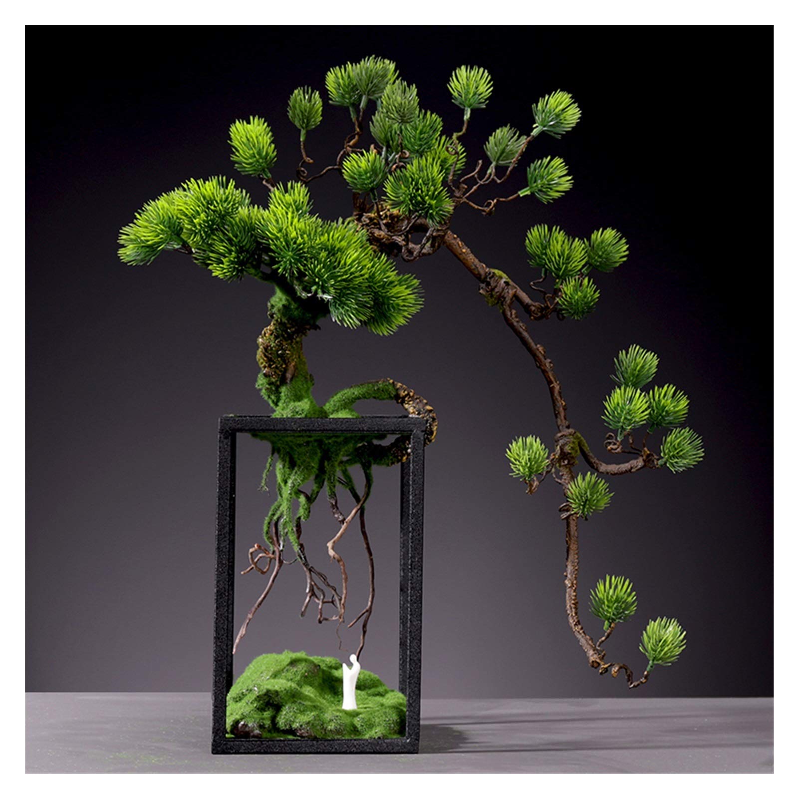 Symulacja drzewka bonsai pulpit symulacja gościnna sosna bonsai do wnętrz duże zielone rośliny rośliny doniczkowe salon wejście partycja fałszywe dekoracje kwiatowe ozdoby prezenty do dekoracji domu