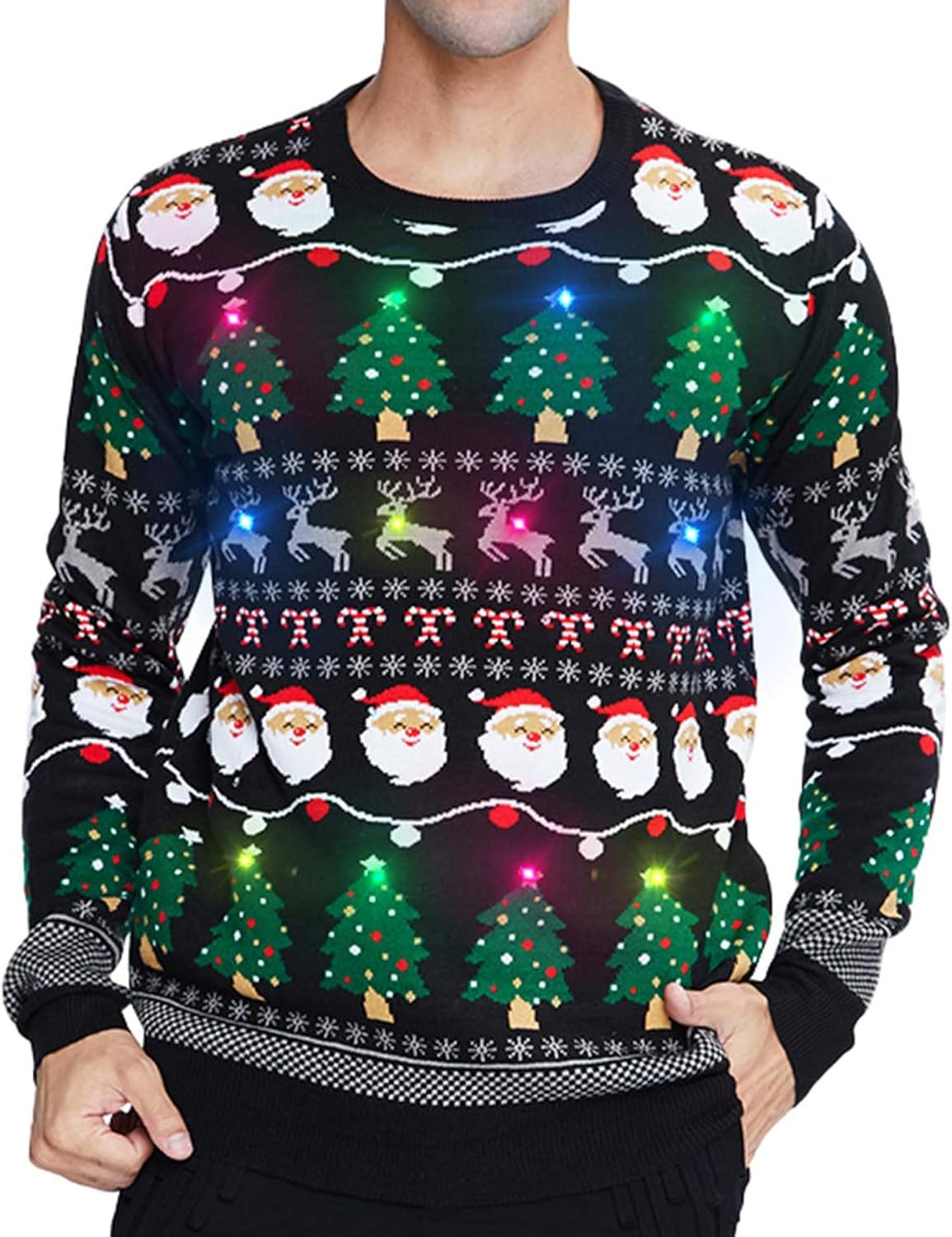 uideazone Mens Light Up Ugly Christmas Sweaters LED Kenya Ubuy