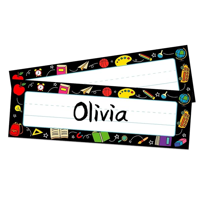 Buy WaaHome Desk Name Plates for Students Kids, 36pcs Desk Name Tags
