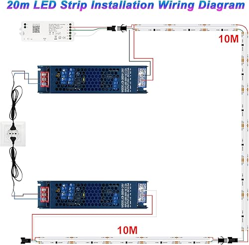 Miniatura 6 de Tuya WiFi Smart IC COB Kit de tira de luces LED COB LED direccionable WS2811, control remoto RF de 2.4G + control de aplicación Smart Life + control