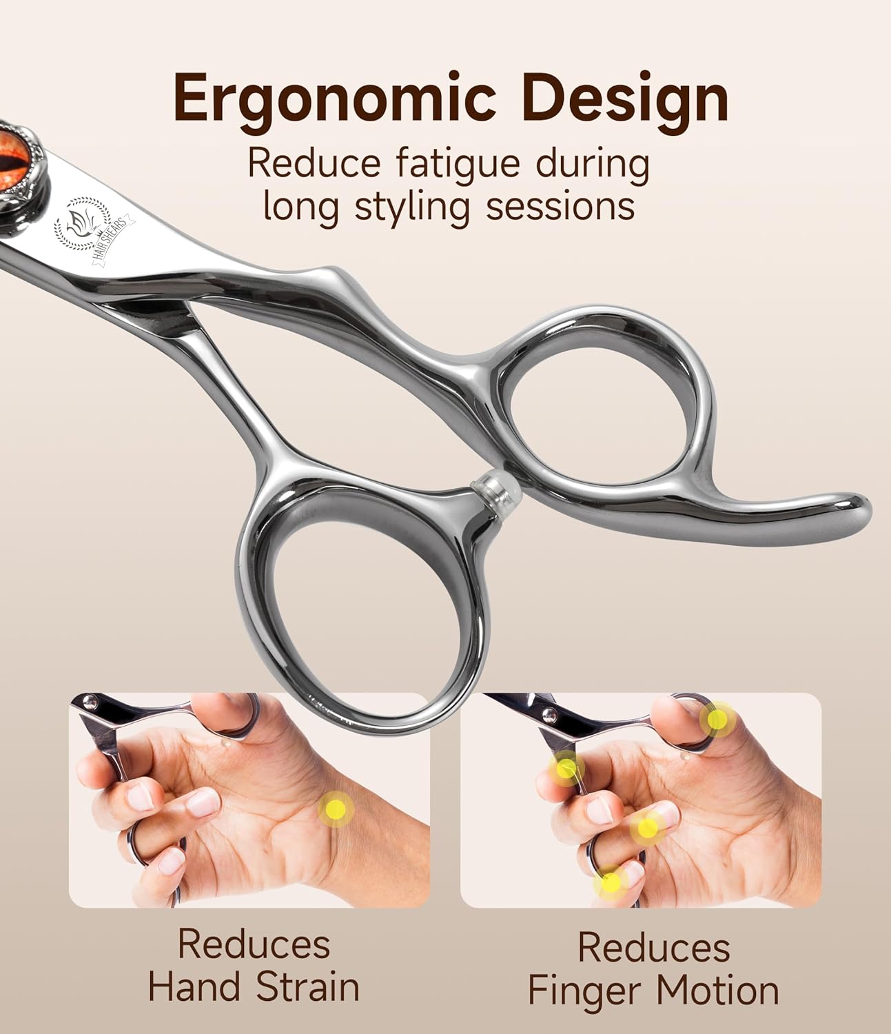 Fenice Peak 6" 30 Teeth Thinning Barber Shears, Japanese 440C High-Cobalt Alloy Steel, Hand-Honed Razor Sharp Blades, Right-Hand Design, 20% Thinning Rate for Salon & Home Use