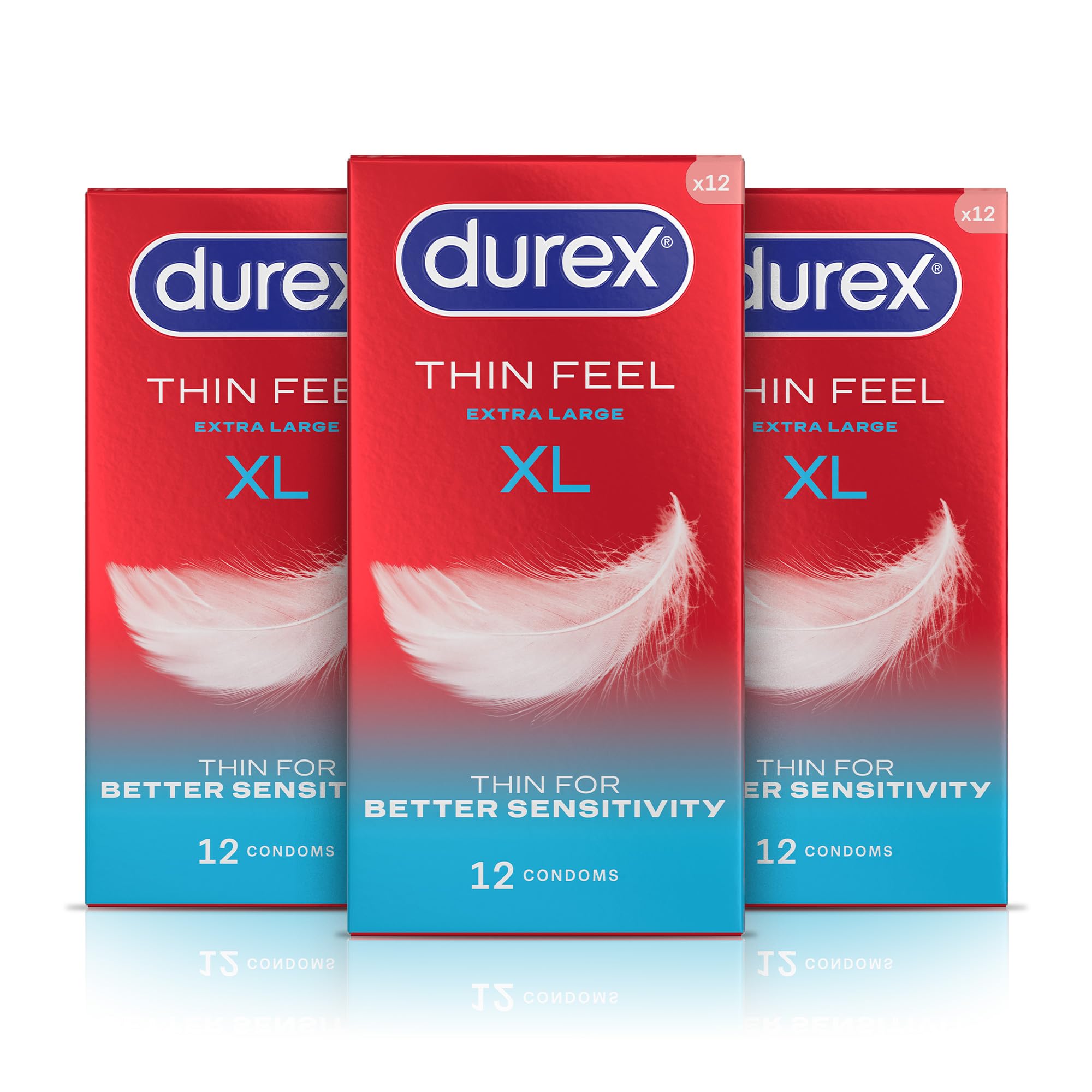 Durex - Thin Feel Condoms (3 x 12 Pack)