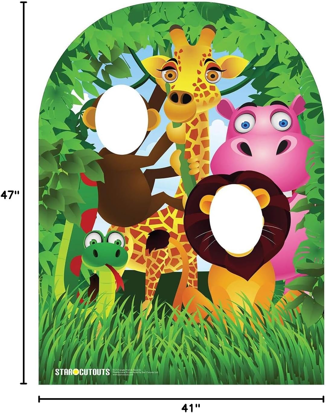 Star Cutouts, Jungle, Cardboard Cutout Stand-Up, Party Prop Stand-In - 47" x 41"