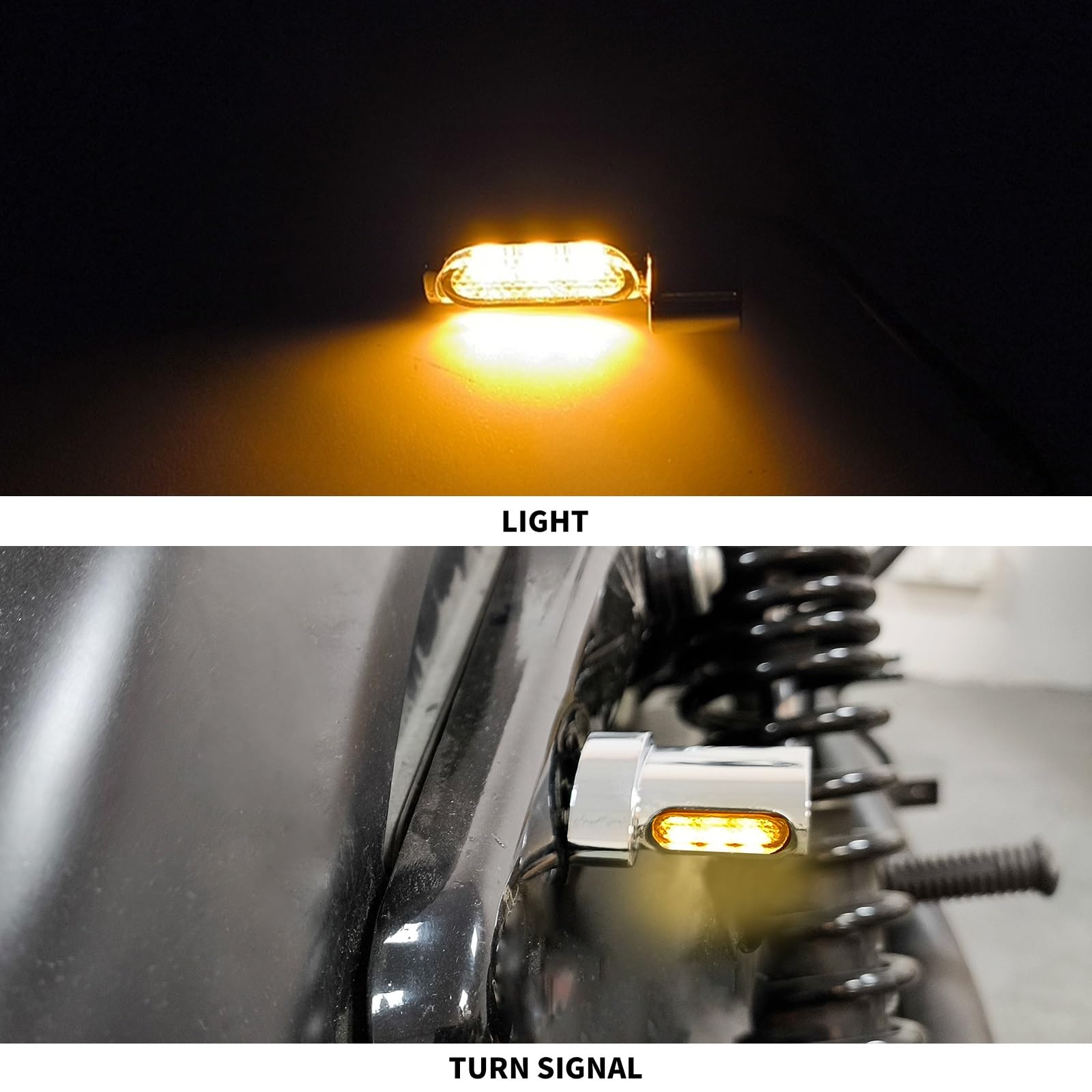 Indicatore Di Direzione Posteriore Per Moto Con Del Bullone M6 (1/4 '') Per Harley Sportster XL Softail Dyna