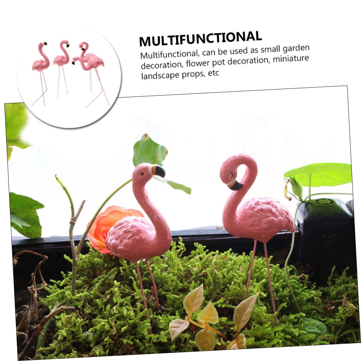 Toddmomy 2 set Ornamento Fenicottero Per Prato Micro Pianta Balcone Decorazioni Oh Pot Fenicotteri In Miniatura Decorazioni Per La Casa Originali Decorazioni Da Giardino 4 pezzi * 2