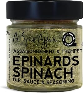 A Spice Affair Spinach Dip & Sauce Seasoning | Savoury Herb Blend for Creamy Spinach Dip, Pasta Sauces & Appetizers | Giftable, No MSG, Non-GMO, Filler-Free | Signature Jar 80 g (2.8 oz)
