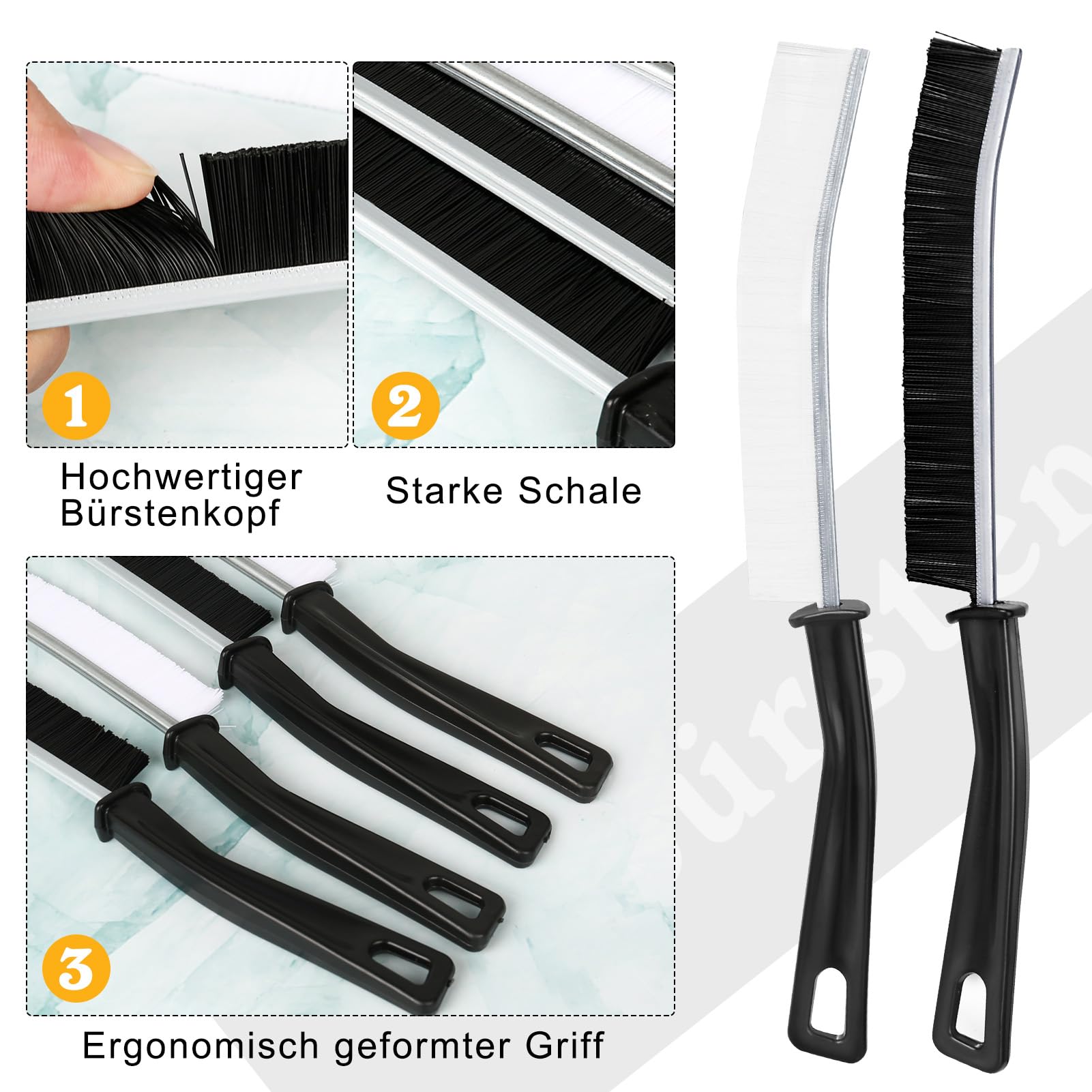 Set 4 Spazzole Per Pulizia Angoli E Fessure GOOHOCHY - Manici Gialli Per Lavelli E Cucina - Foto 8