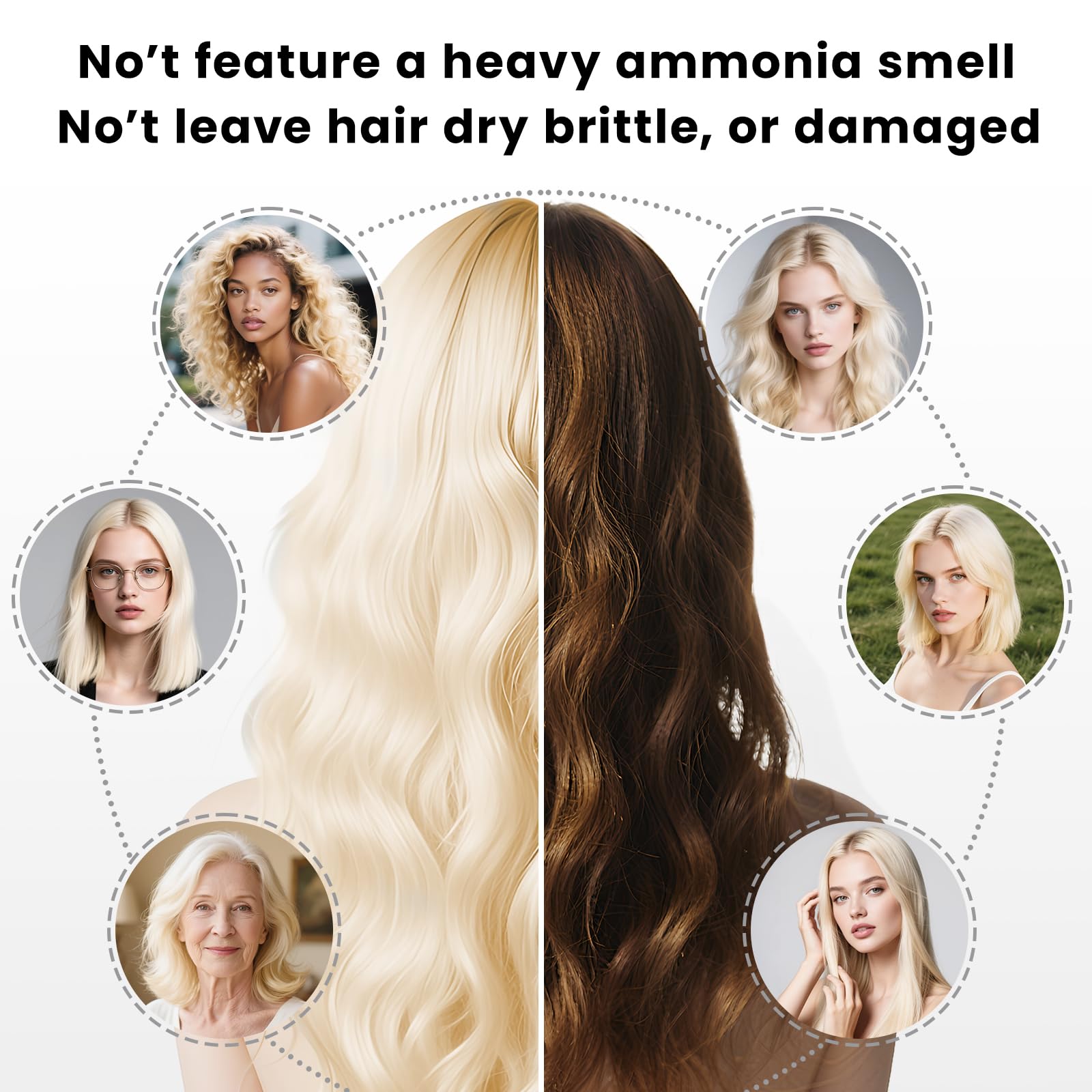 BlondeMe Lightener 9+ Premium Bleach XXL 900 grams and M Hair Designs Tint Brush Comb (Bundle)