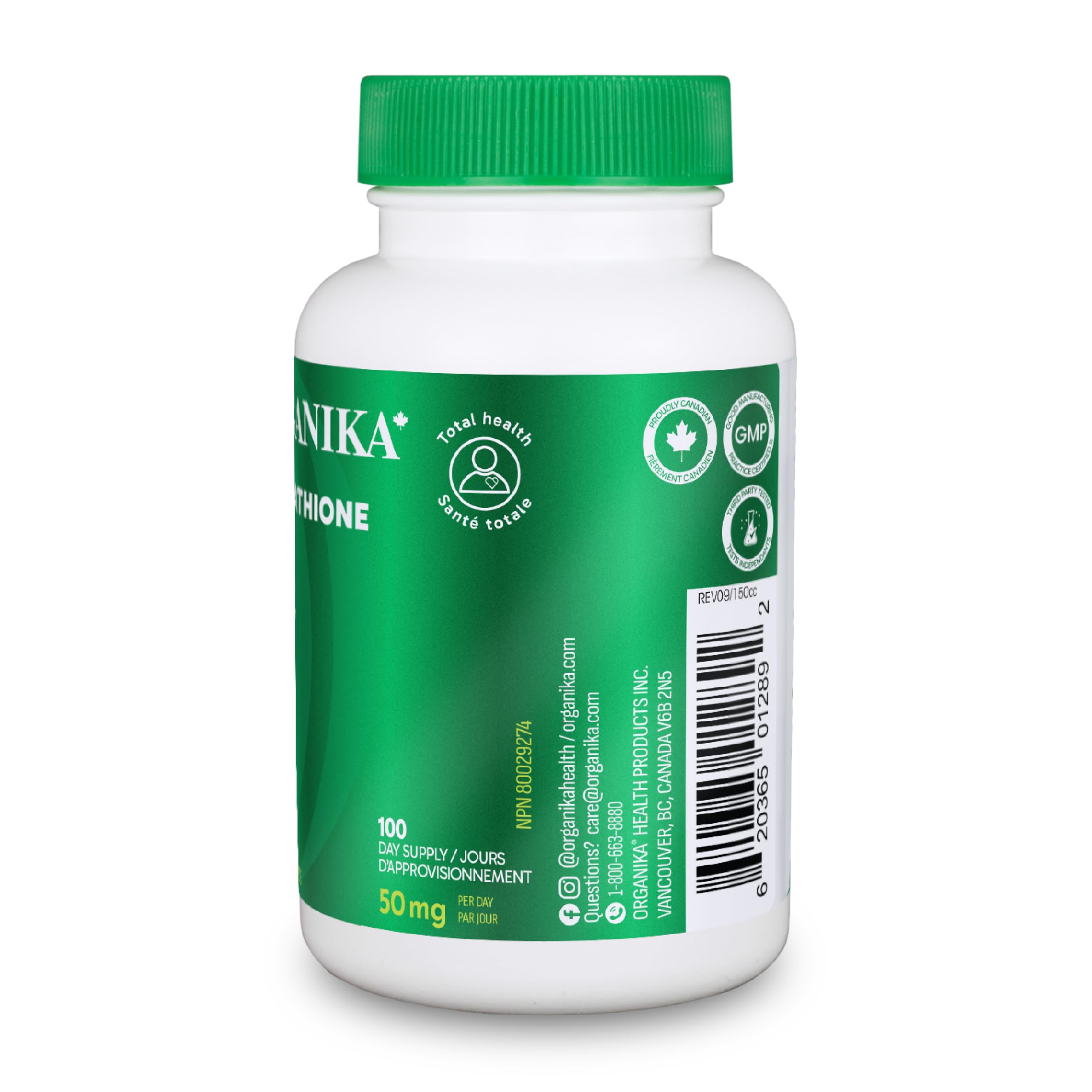 Organika Canadian-Made L-Glutathione (Reduced), Antioxidant and Detox  Support -100 Caps : Amazon.ca: Health & Personal Care