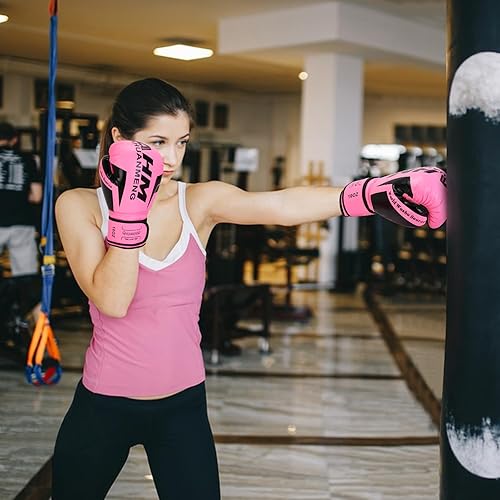 Miniatura 6 de PiscatorZone Guantes de entrenamiento de boxeo, guantes de saco de boxeo para mujeres y adultos, guantes profesionales a prueba de golpes para