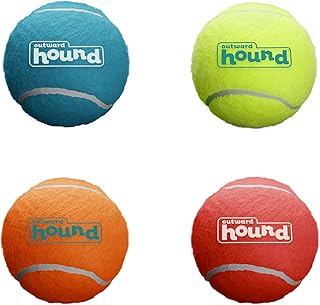 Outward Hound Squeaker Ballz - Hundespielzeug zum Apportieren - Größe S - 4er-Pack product image