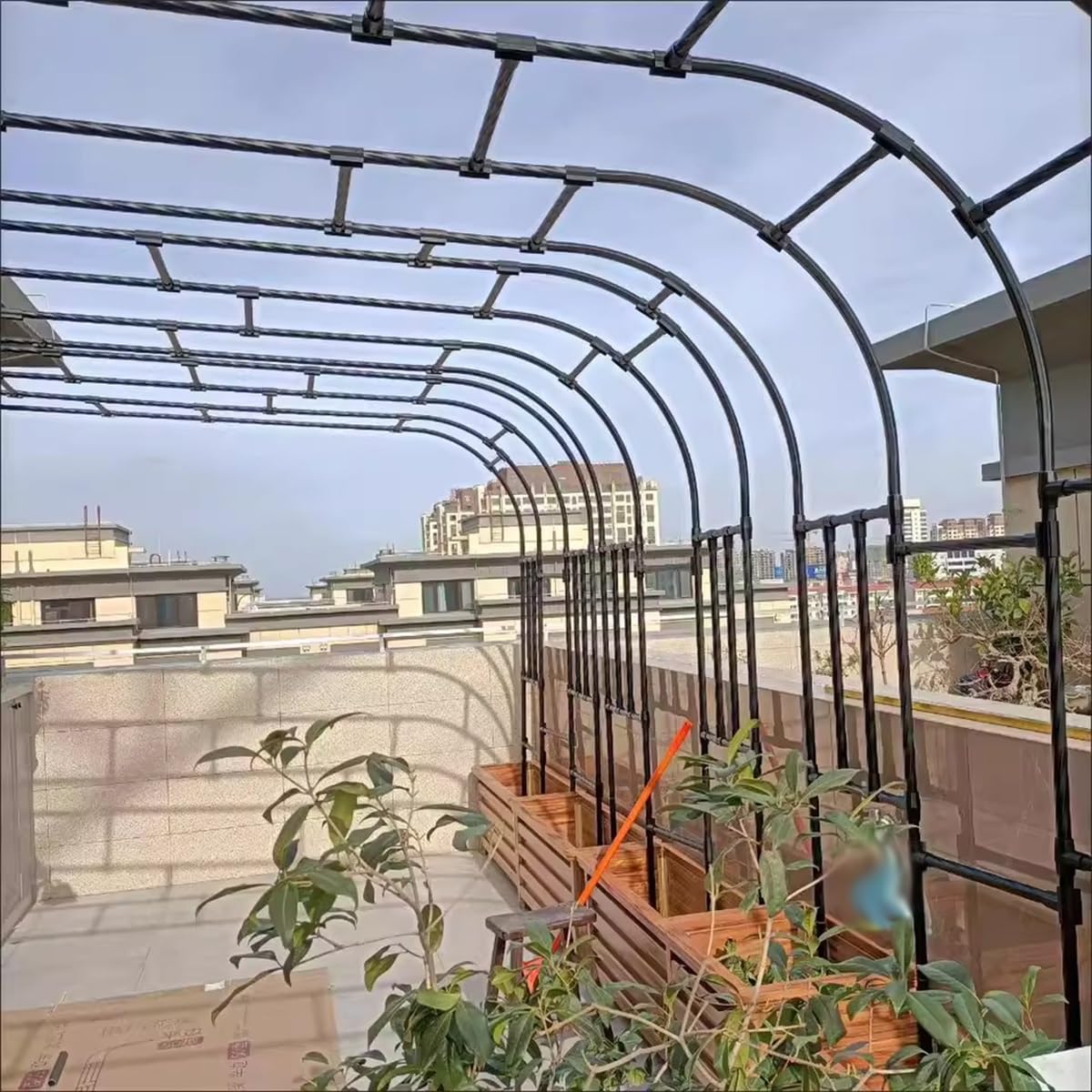 Arco da Giardino per Rampicanti, Esterno Metallo Archi per Rose Resistente alle Intemperie H 240 270 cm Carichi Pesanti Semiarco Arch Pergole, Archetto Supporto per Piante((WxH) 150x270cm)