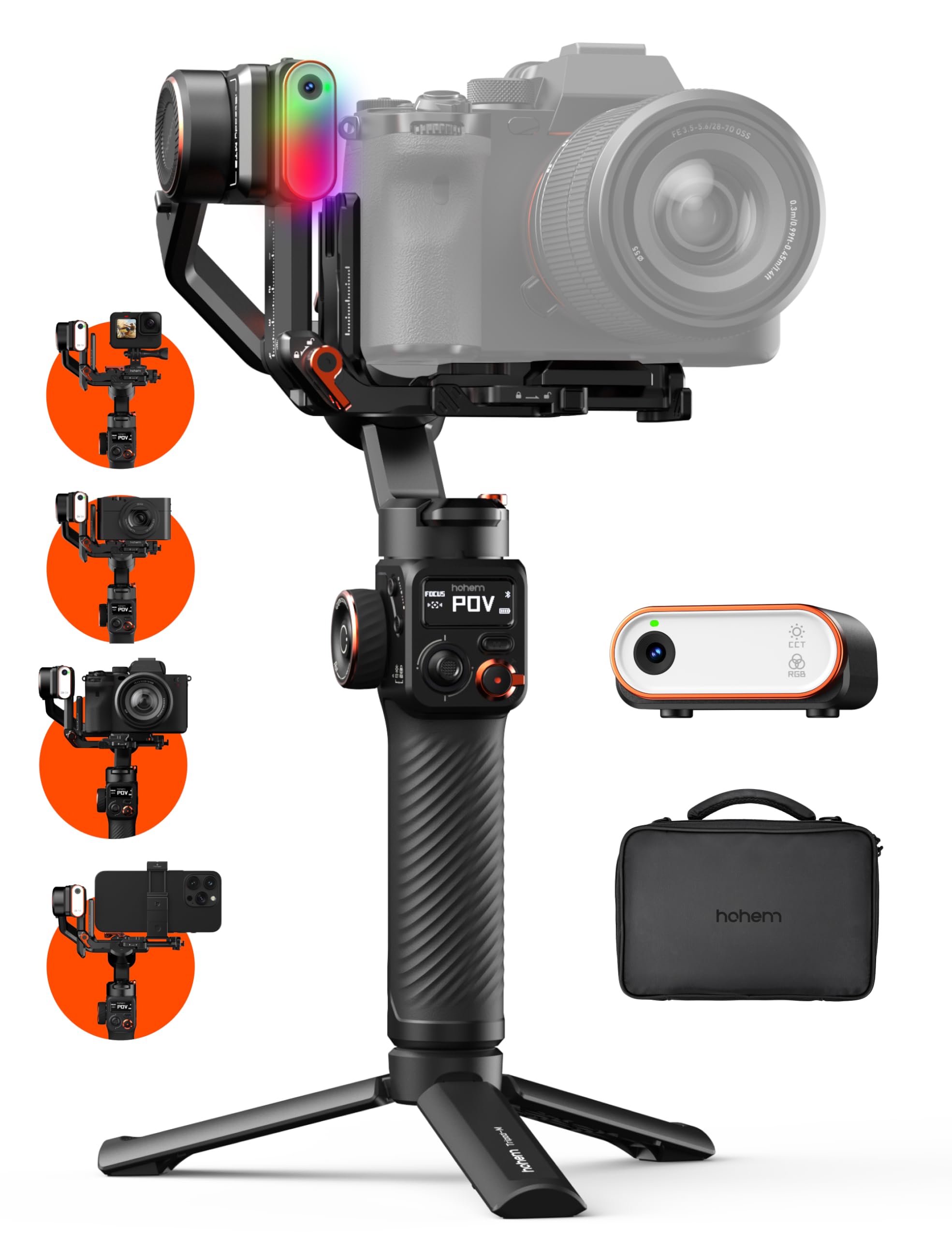 Amazon.com: hohem iSteady MT2 Kit Gimbal Stabilizer for Camera, 3