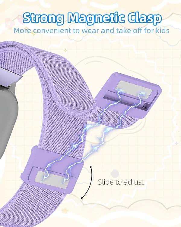 MAKCPOIMER 1/3 Pack Kid's Nylon Watch Band Compatible with Gizmo Watch 3/2/1, 20mm Stretchy Strap Replacement for SyncUP & Cosmo Jr. Track - For Boys Girls by MAKCPOIMER - Used condition - Image 2