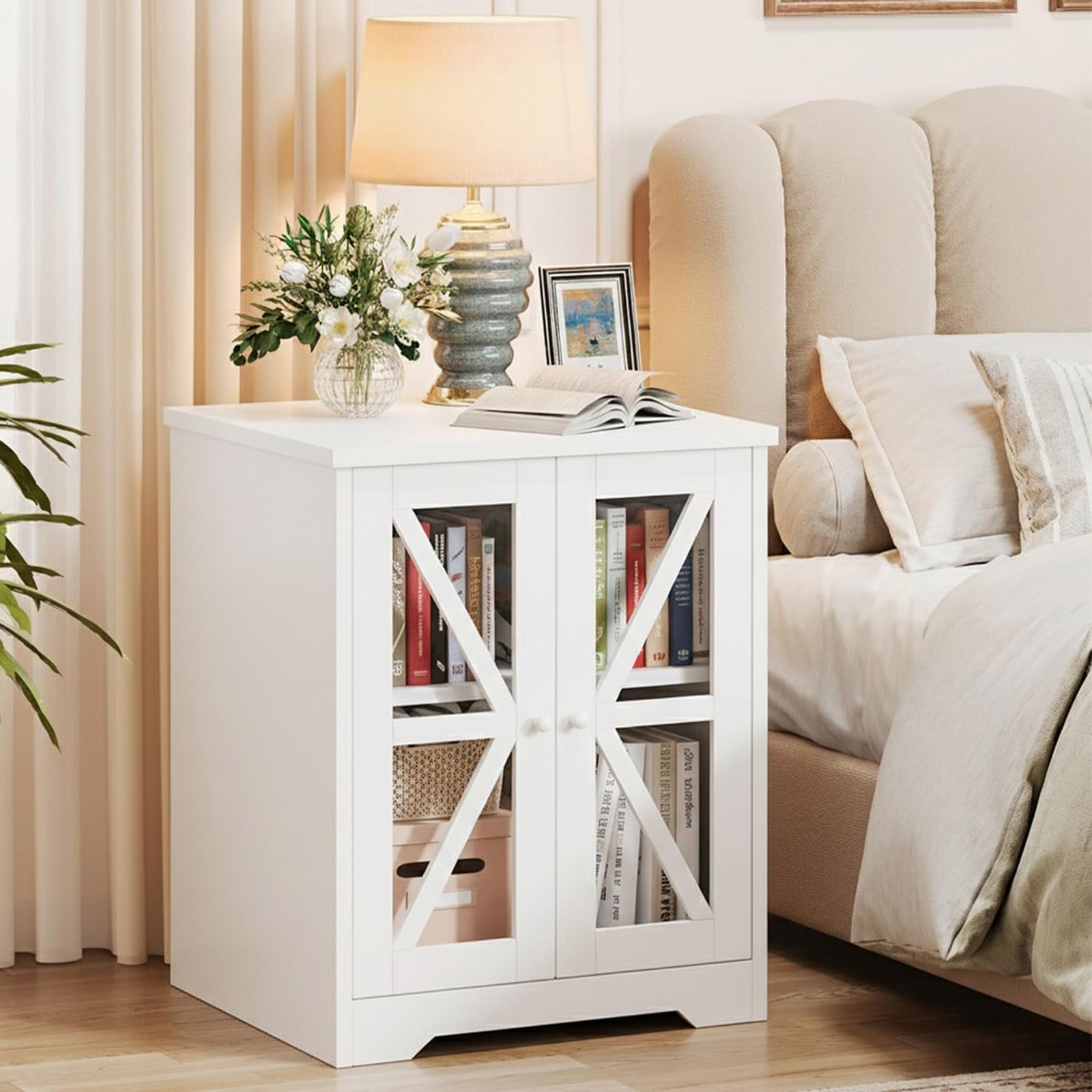 Table d'appoint de style britannique rectangulaire bois marron rustique salon chambre bureau