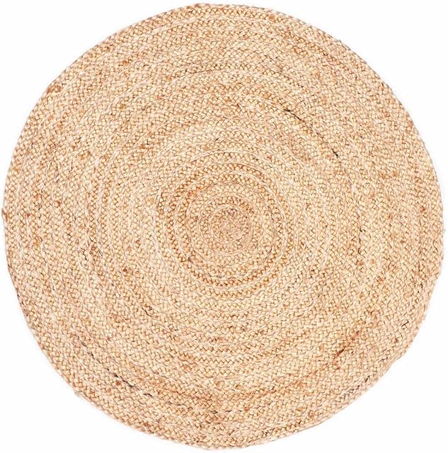 MARRAKESCH Dywan okrągły, 60 cm, ręcznie pleciony z juty, styl boho, okrągły, z juty, Abil, beżowy, naturalny