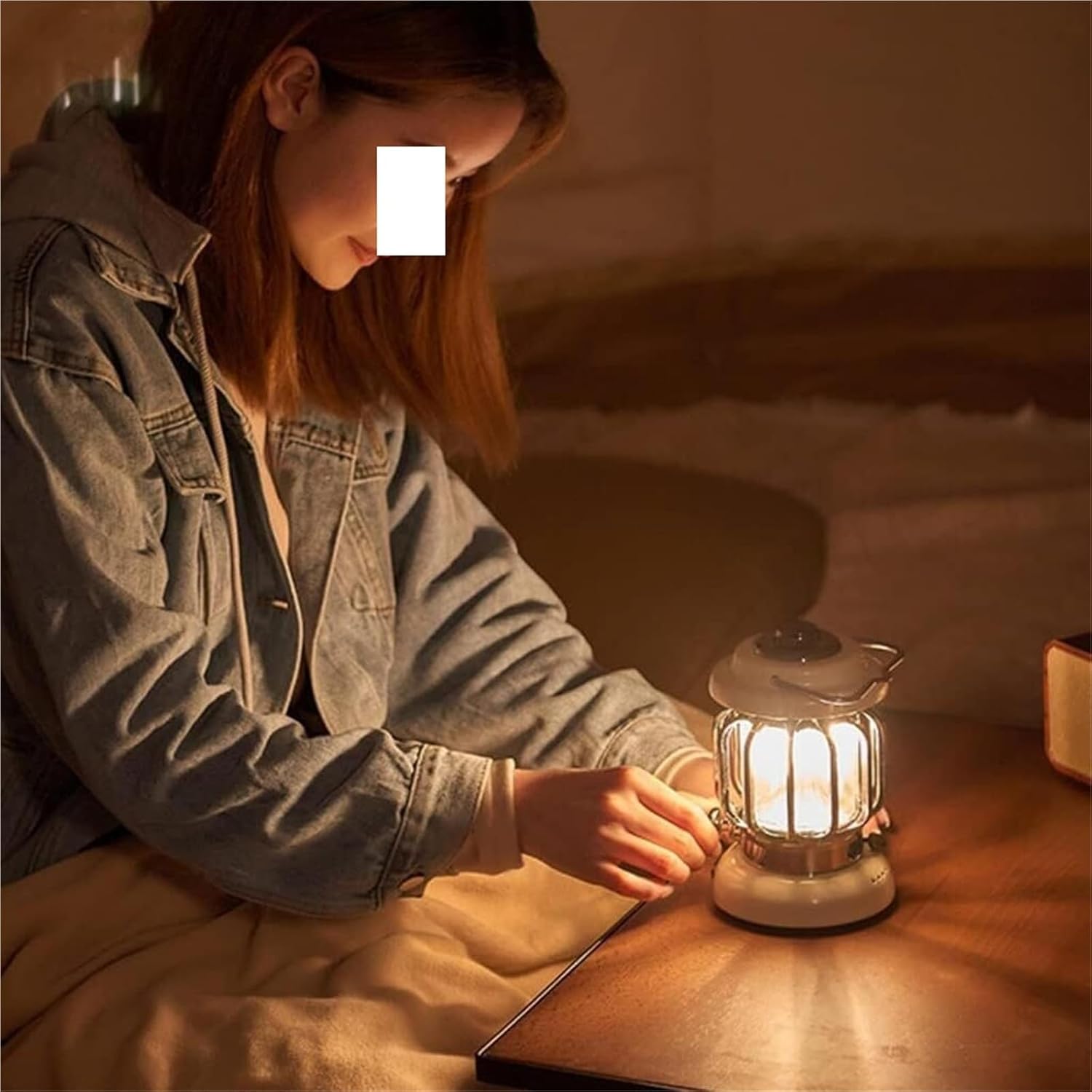 Wiederaufladbare LED-Camping-Laterne, 2000 lm, tragbares Zeltlicht, helle langlebige Campinglampe mit Powerbank für Outdoor-Wandern, Angeln, Notfall, Hurrikan-Überlebensausrüstung, weiß, 10,8 x 10,8 x