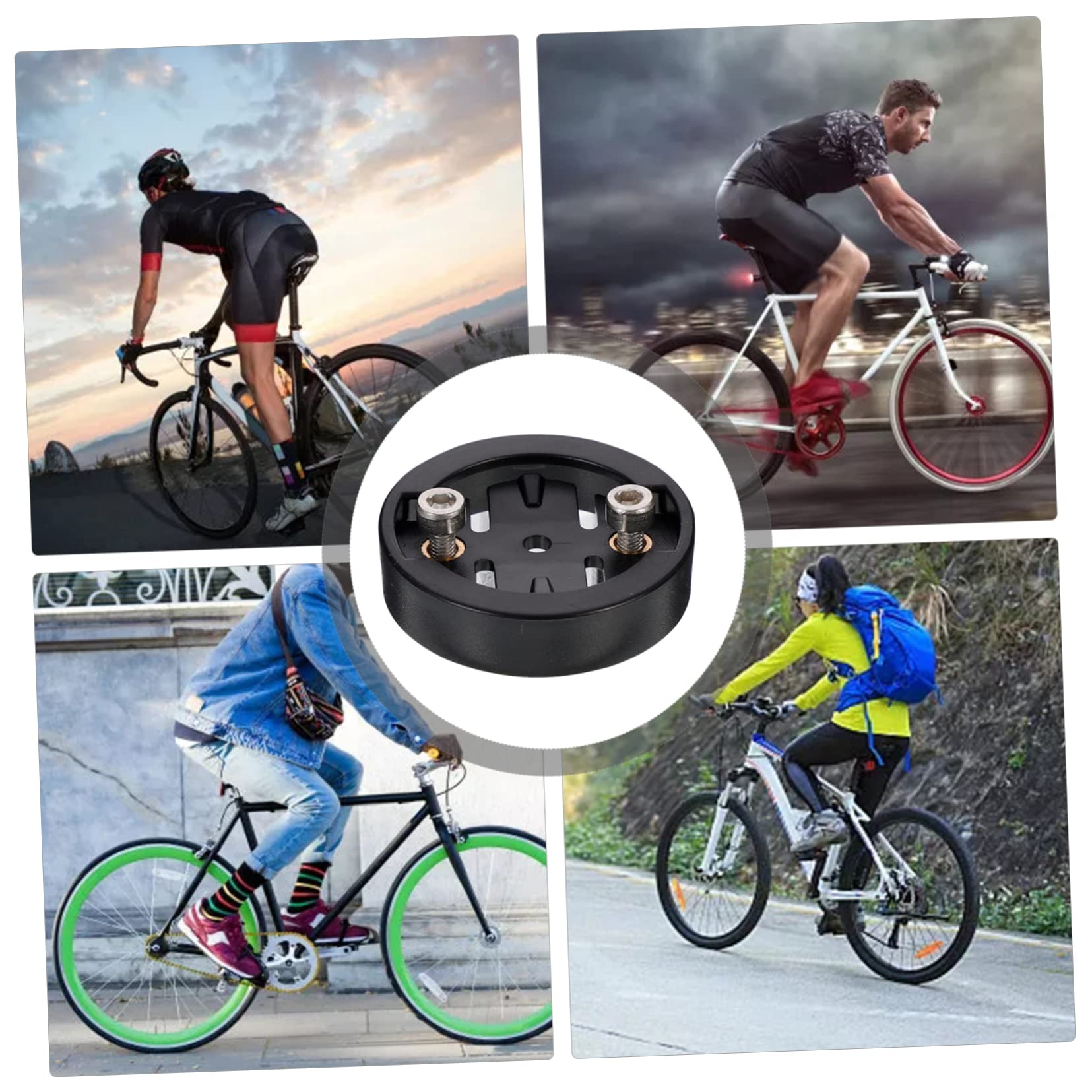 LAPYAPPE 6pcs Bike Computer Mount Adapter Insert and Lightweight Cycling Accessories for Easy Installation Stable Performance Compatible Various Bike Models