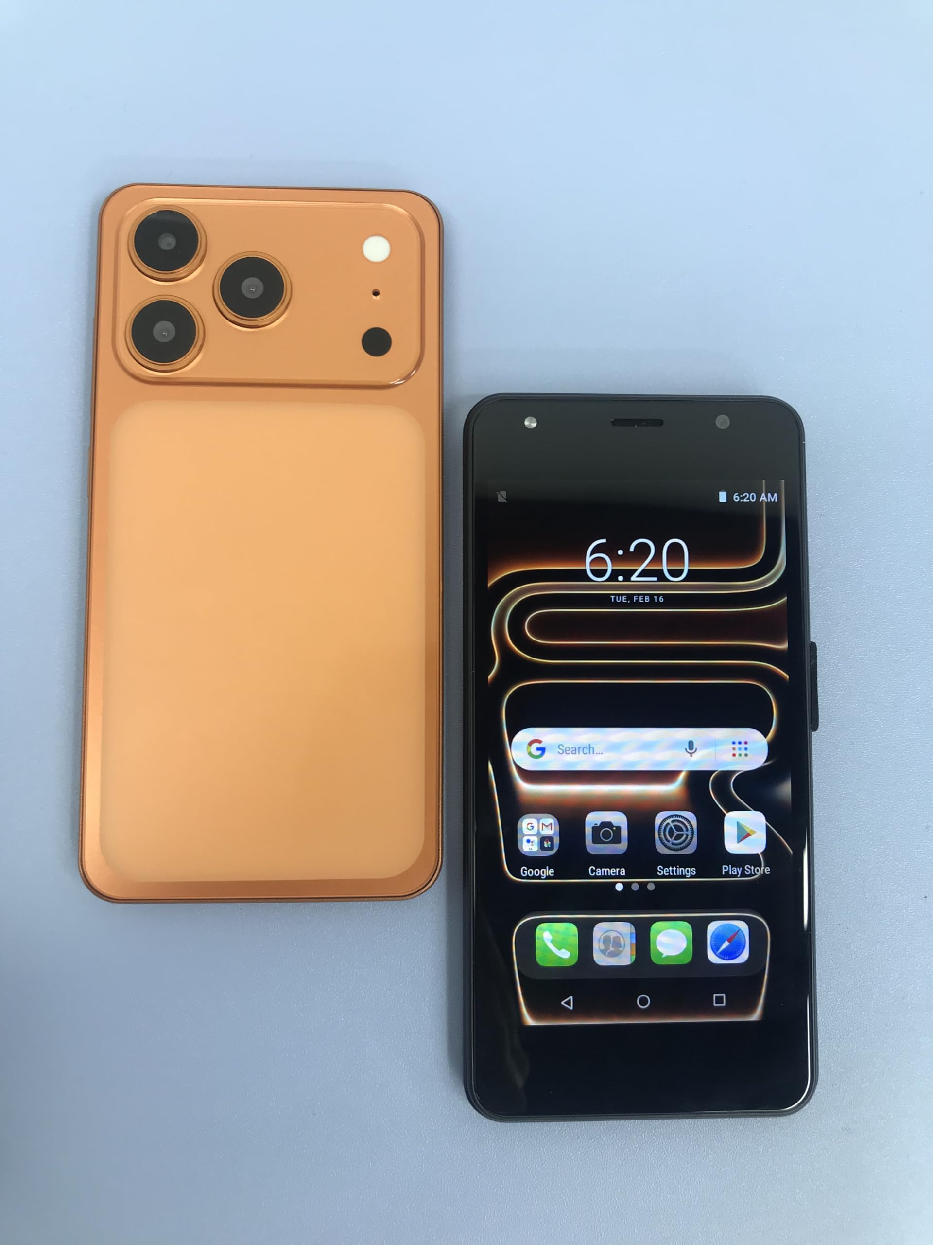 Sblocca telefono cellulare, schermo da 5,0 pollici, 2 GB RAM + 16 GB ROM/TF 128 GB, doppia fotocamera, supporta 4G LTE FDD TDD, doppia SIM card adatta per principianti. (oro)