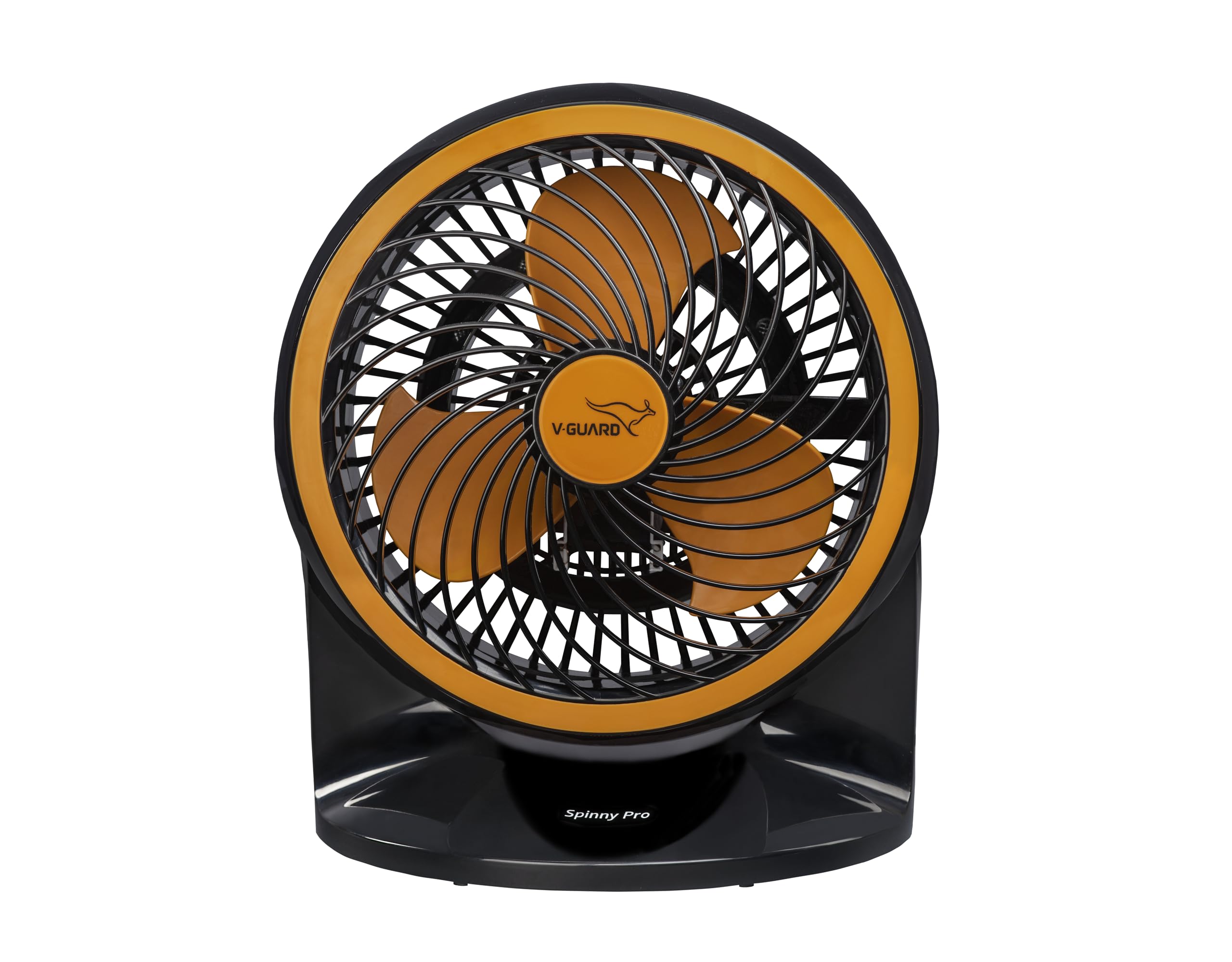 V-Guard Spinny Pro 180 mm Table & Wall Fan | 2100 RPM High Speed Motor | ~353 m³/min Air Delivery | 3 Speed Settings | Compact and Powerful | Durable ABS Build | 2- Year Warranty | Orange Black