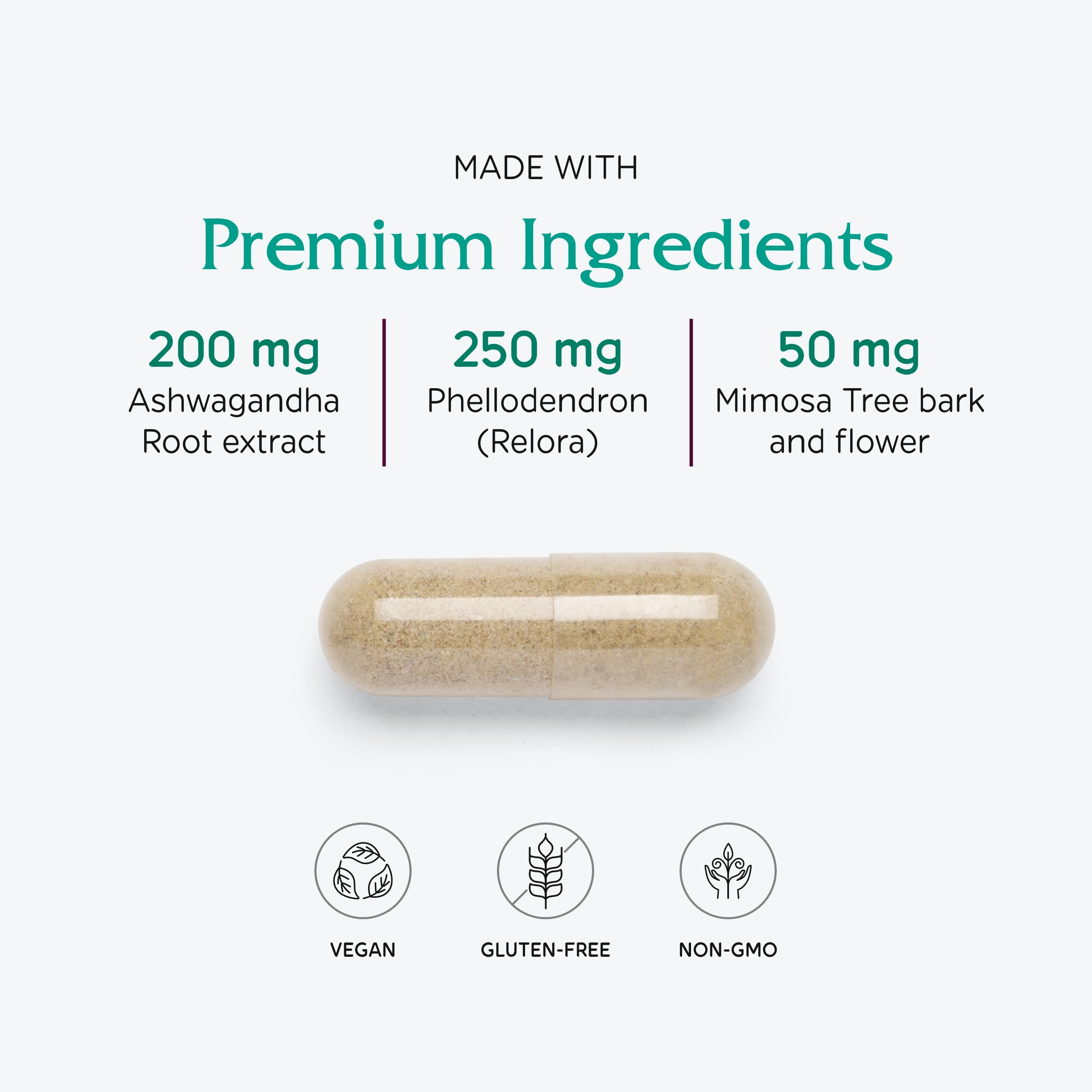 Vitanica Cortisol Relief, Dr. Formulated Sleep, Stress, Cortisol Manager Supplement, Vegan, 60 Capsules (Cortisol Relief)