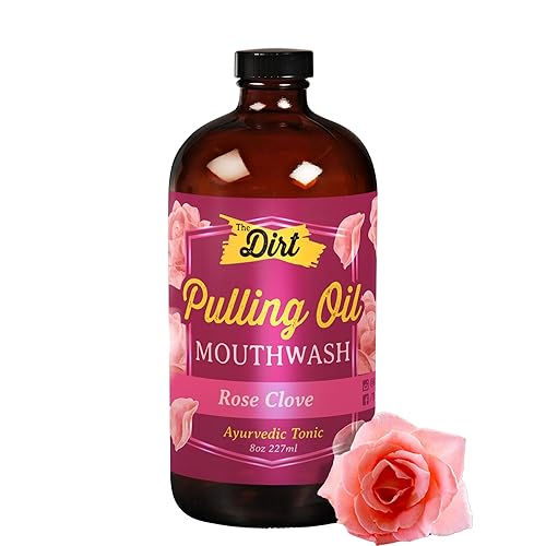 Miniatura 10 de THE DIRT Enjuague bucal Oil Pulling - Sin gluten - Elimina la placa, el sarro, el mal aliento y blanquea los dientes (anís de hinojo, 8 onzas)