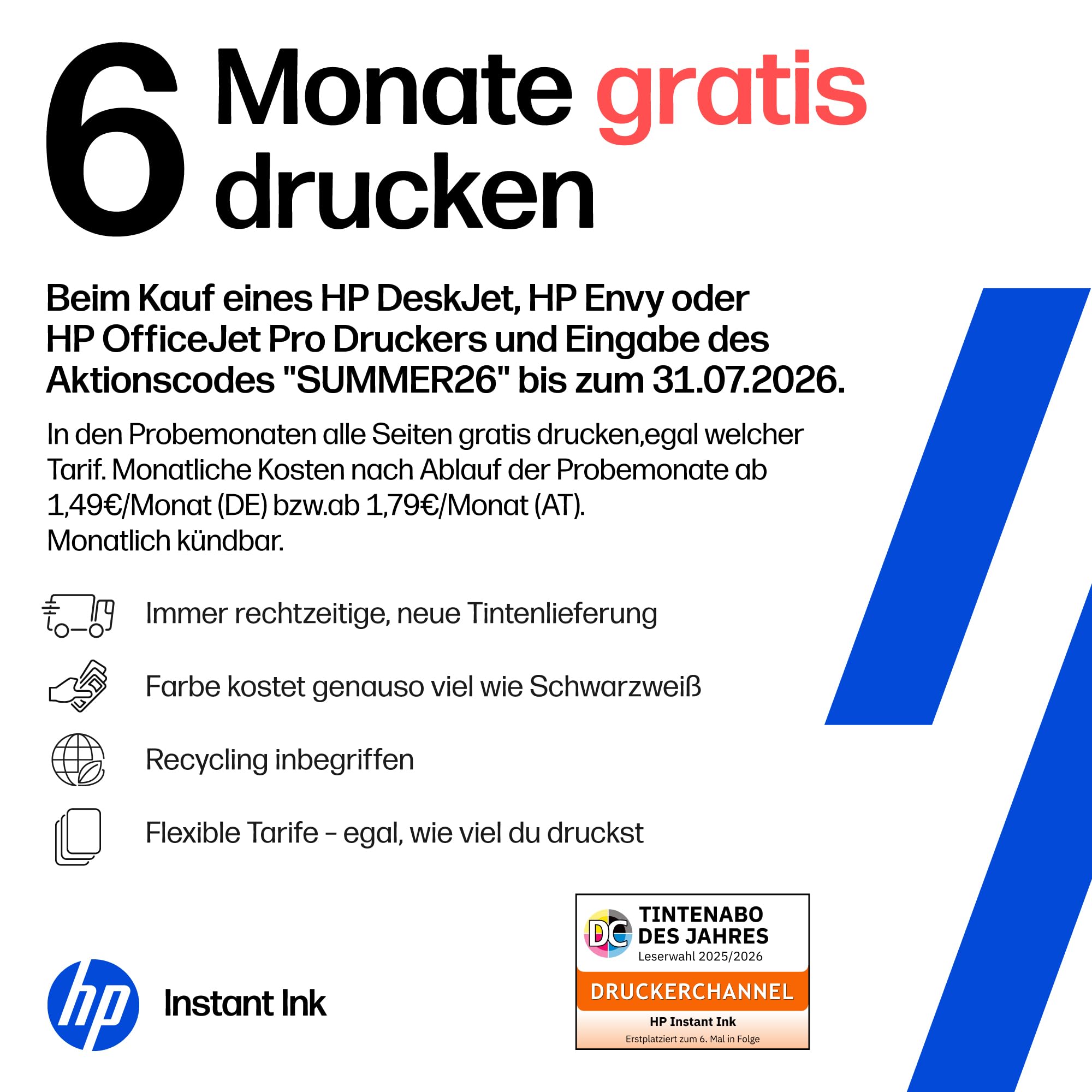 HP Envy 6120e, Multifunktionsdrucker, 6 Monate gratis drucken Instant Ink inklusive, Drucken, Kopieren, Scannen, Mobiler Faxversand, Wi-Fi, Beidseitiger Druck