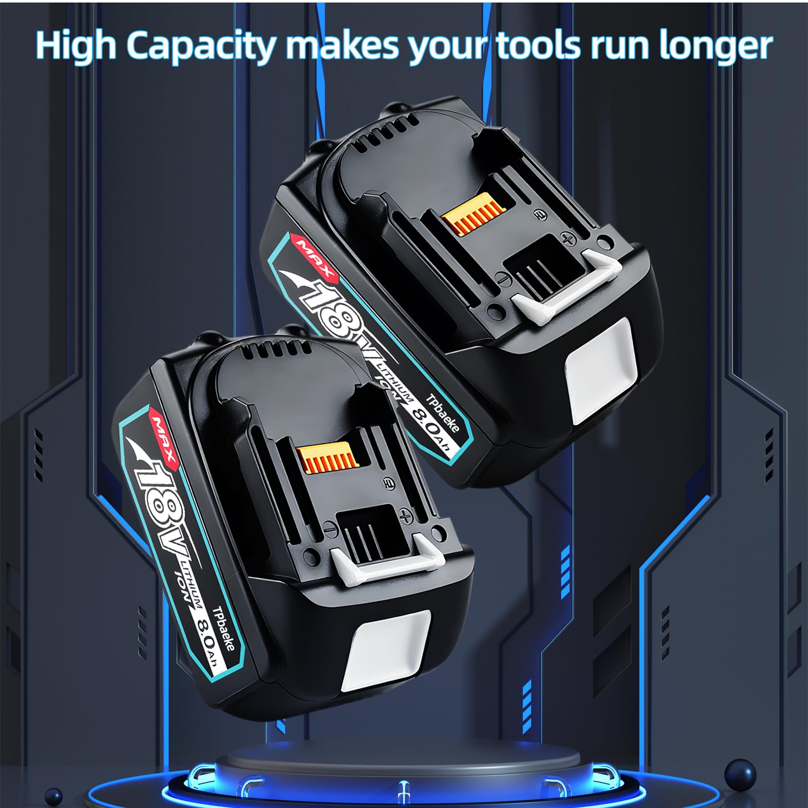 Twin Pack Makita 18 Battery Makita Battery 18v 2-Pack 8000mAh High