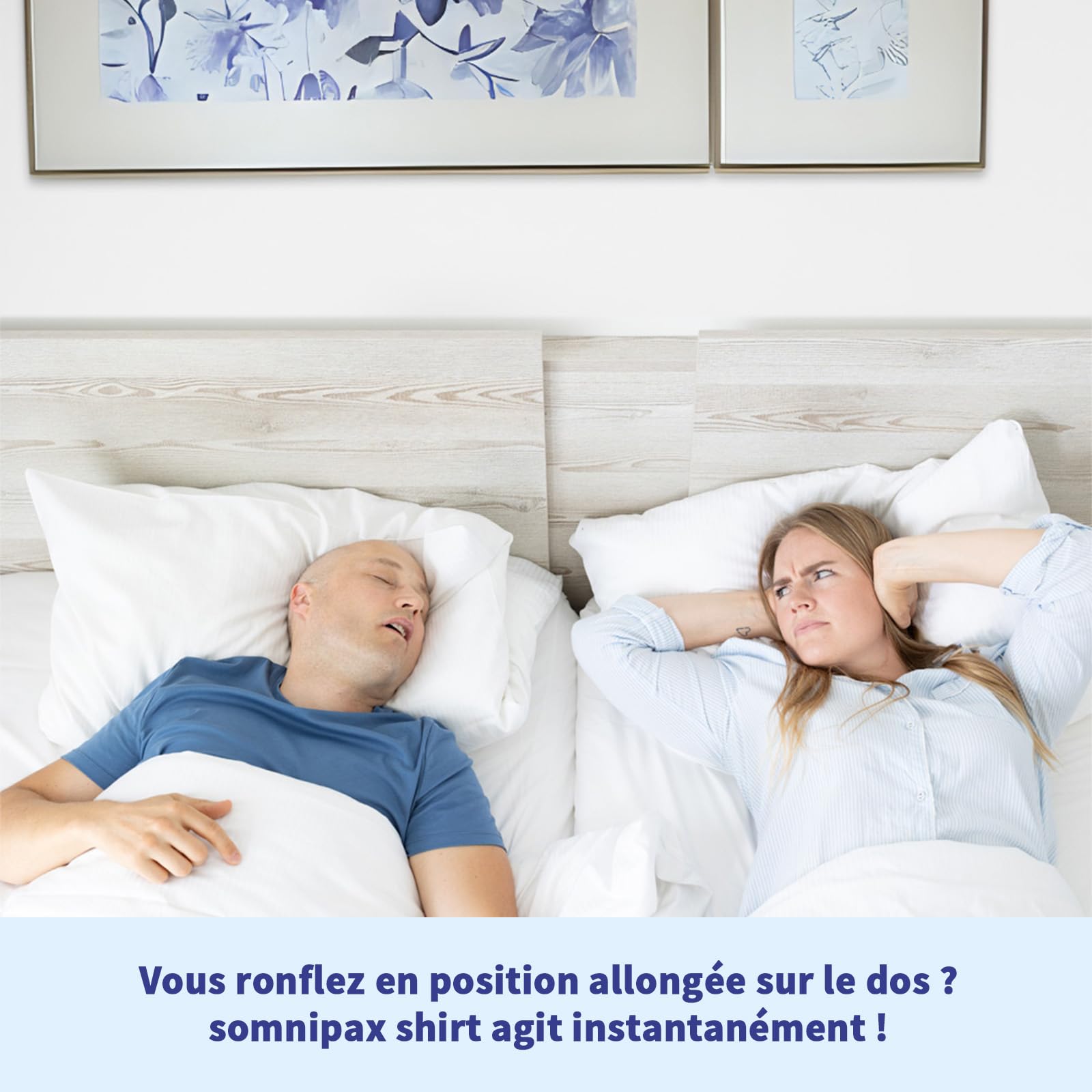 T-shirt de rechange (t-shirt uniquement, sans rouleau ou coussin d'air) – 100 % coton biologique, convient pour les variantes standard et confortables, pour homme, taille