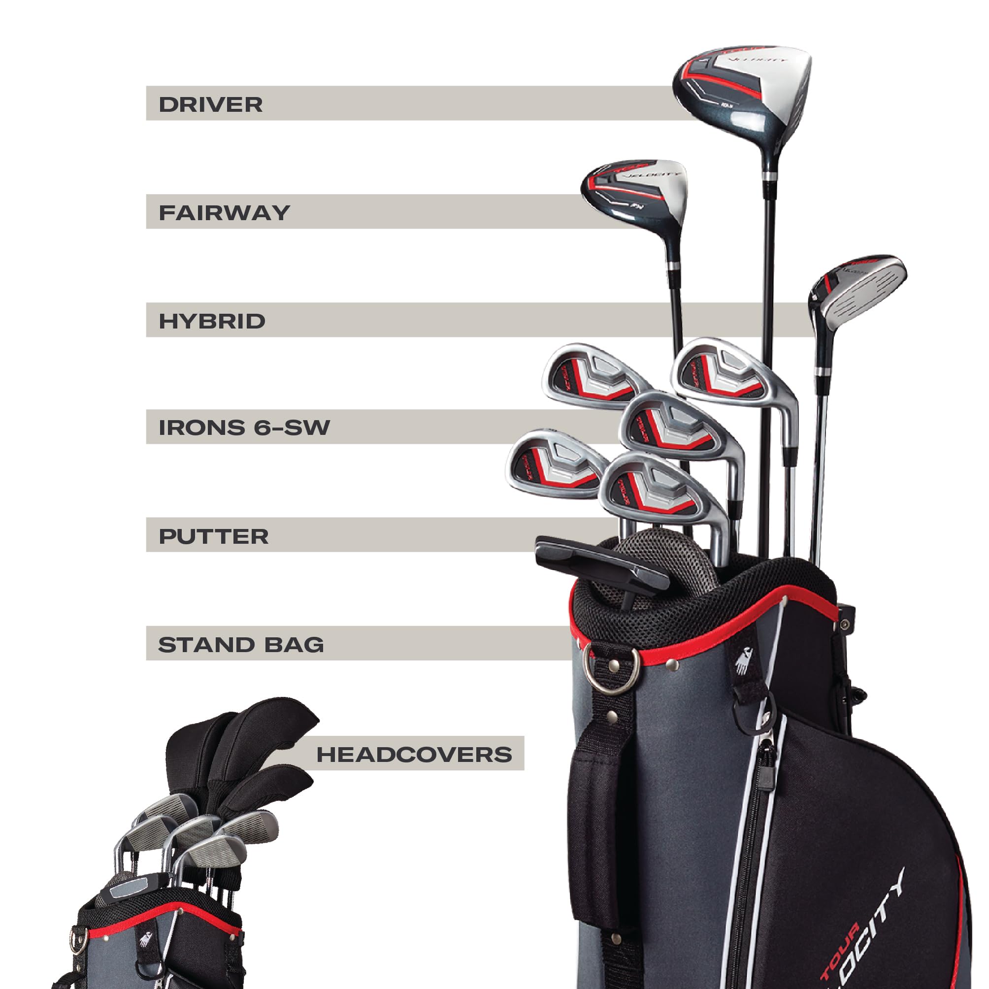 Wilson Golf Tour Velocity - Set completo con borsa