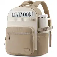 LOVEVOOK Laptop Backpack for Women with 40oz Tumbler Holder, Lightweight School Backpack Fits 17.3 Inch Laptop, Cute College Backpack for Work, Travel & Daily Commute