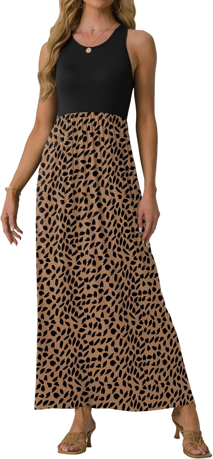 GRECERELLE Women's Summer Sleeveless Casual Long Tank Maxi Dress with Pockets (XS-3XL) - Image 2