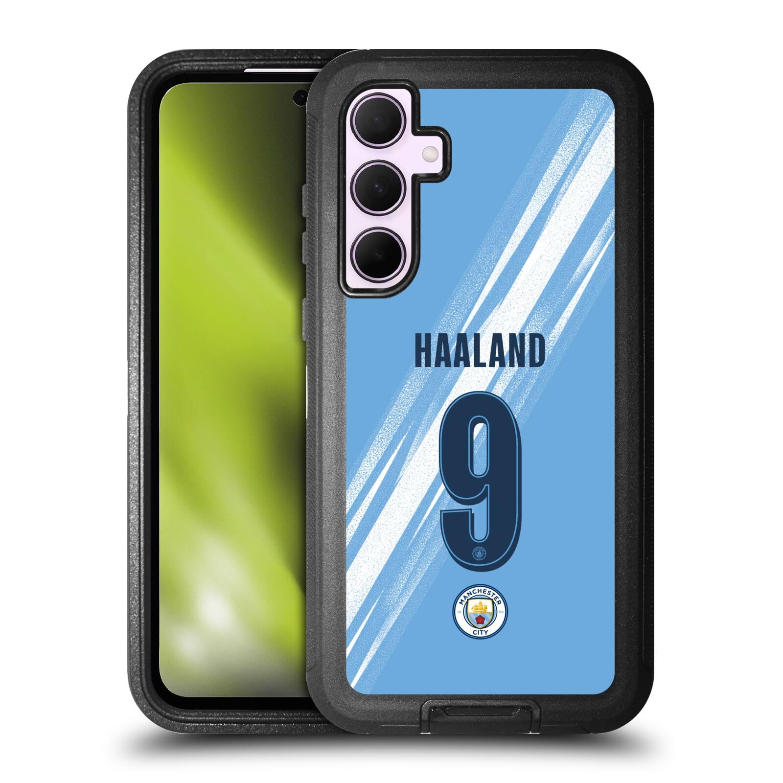 Head Case Designs Officially Licensed Manchester City Man City FC Erling Haaland 2025/26 Players Home Kit Ultra-Armoured Shockproof Case [Military Grade] Compatible With Samsung Galaxy A35 5G
