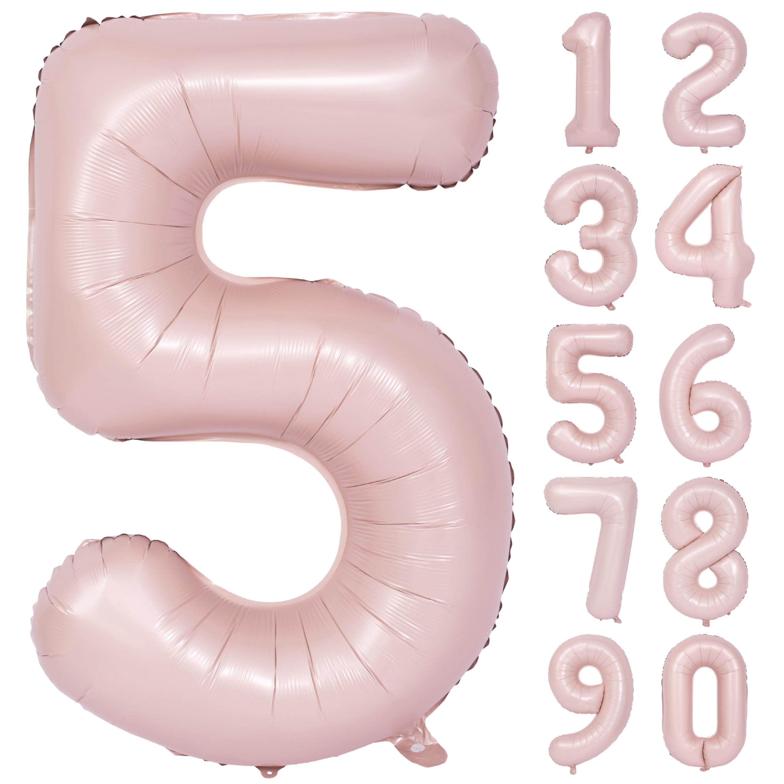 40 In Matte Pink Number Balloons Helium Foil Mylar Balloon Birthday Party banquet Decoration Digital 5