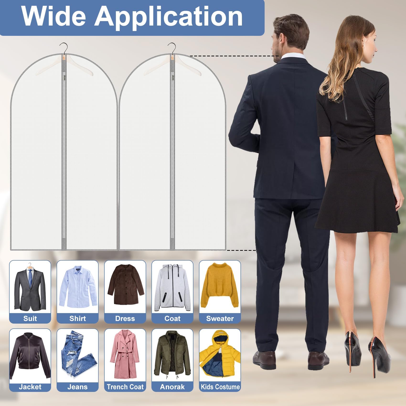 Sacchetti sottovuoto salvaspazio per abbigliamento, viaggi, trapunte, coperte, cuscini, biancheria da letto (trasparente, confezione da 12)