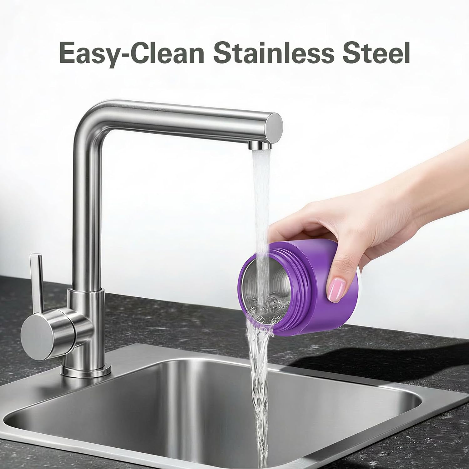 Barhon Pill Crusher Stainless Steel, Smooth Twist Pill Crusher Fine Powder, Easy to Use Pill Grinder for Elderly and Pets, with Brush, Purple