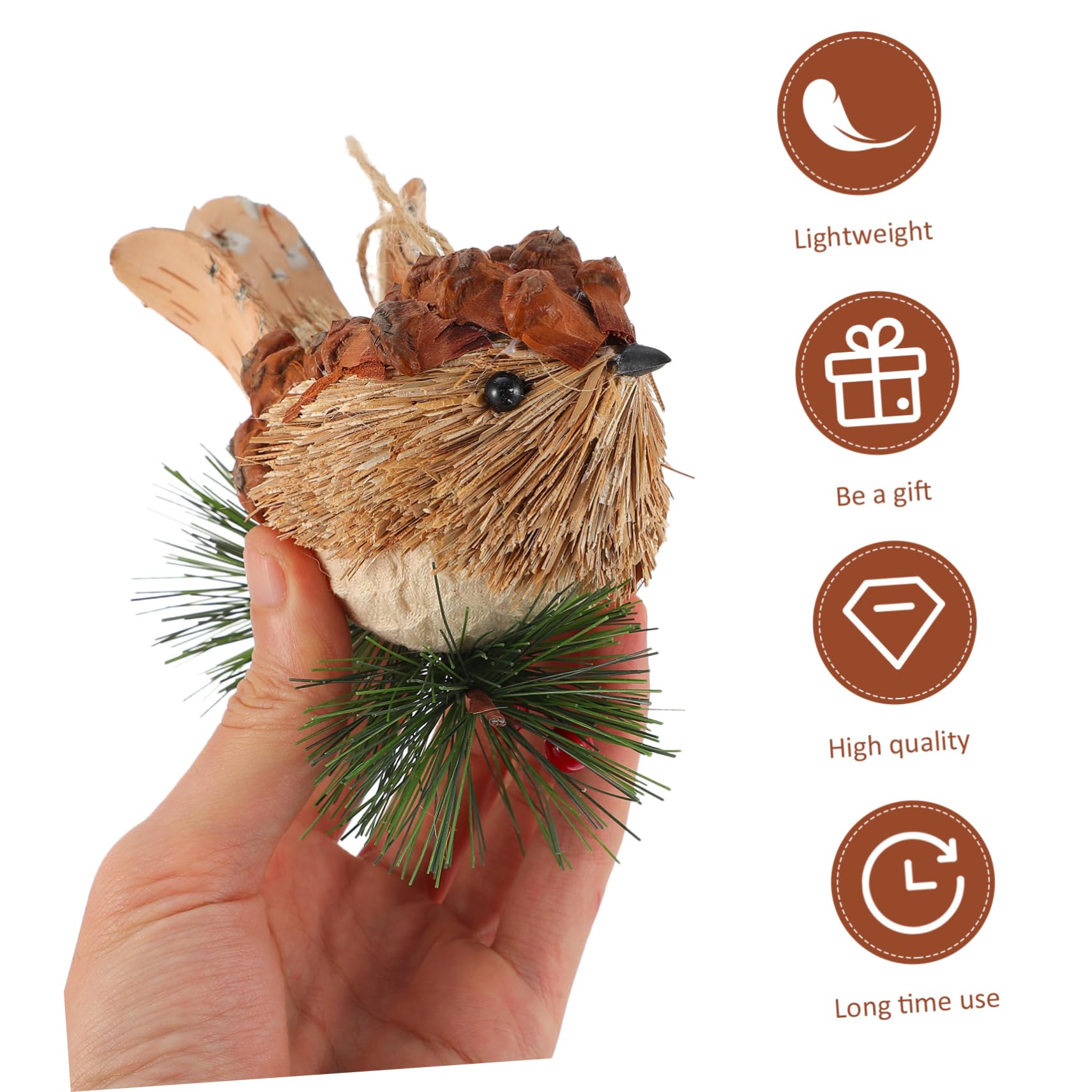 ABOOFAN 3 STK Stroh- -Charme Christmas-Decorations Christmas decoations Anhänger zum Aufhängen am Weihnachtsbaum Hausverzierung Lichthausdekorationen für zu Hause Handdekor Handbuch