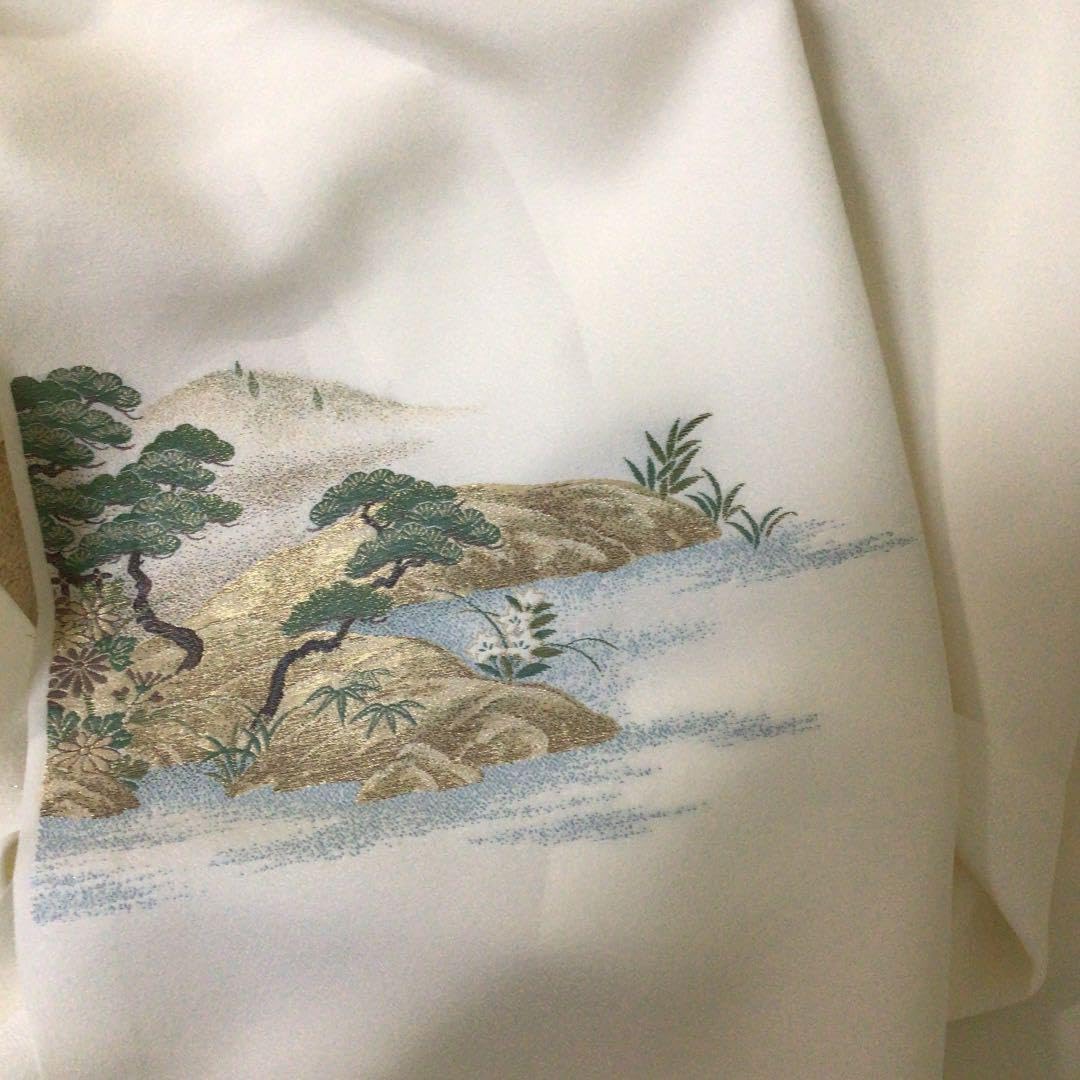 Amazon.co.jp: 白生地 縫い取り 刺繍 着物 フォーマル 舞妓 ハイパー 