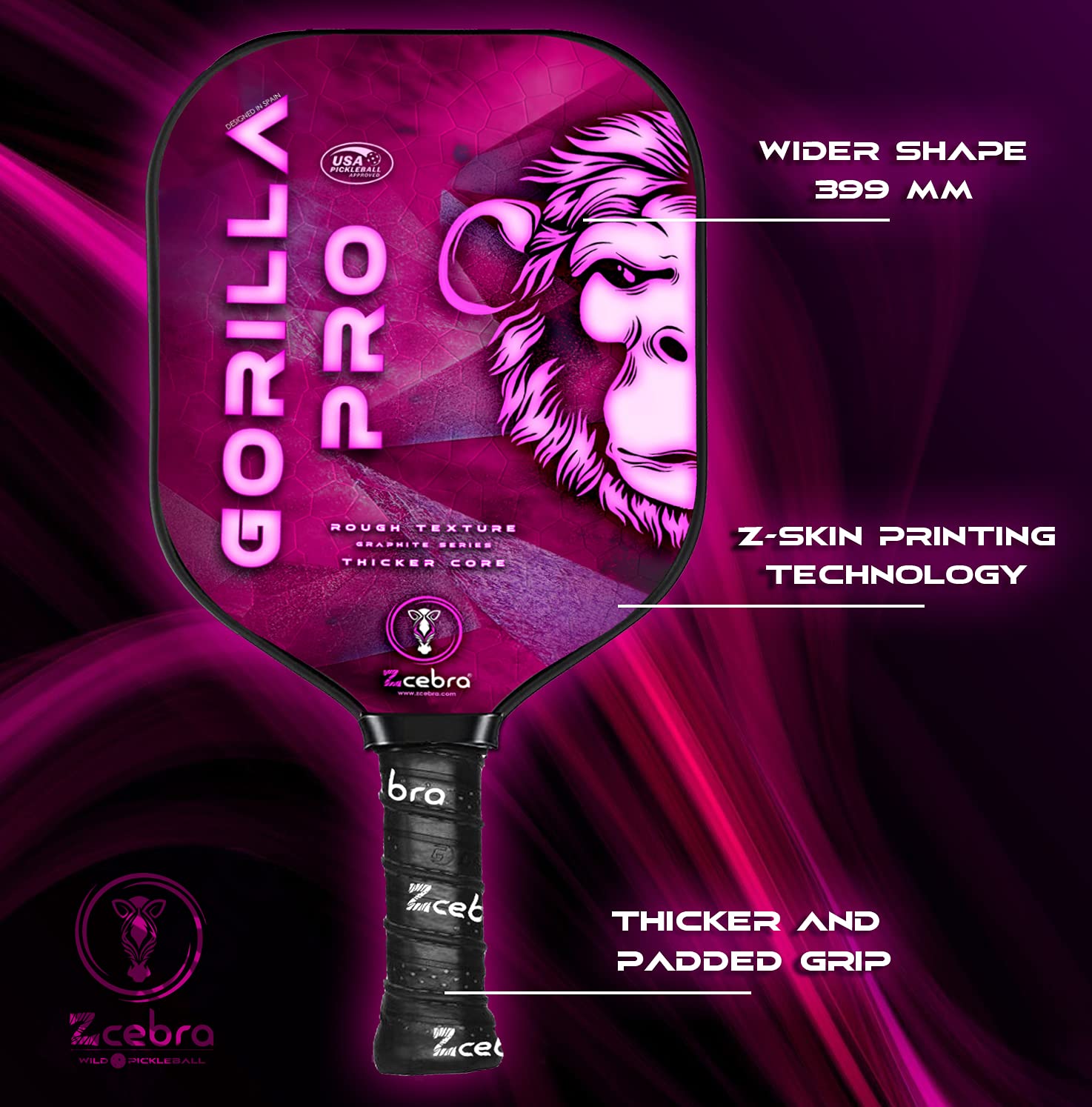 Racchetta Da Pickleball In Grafite E Carbonio - Leggera, Con Custodia E Design Esclusivo, Per Interni Ed Esterni - Foto 7