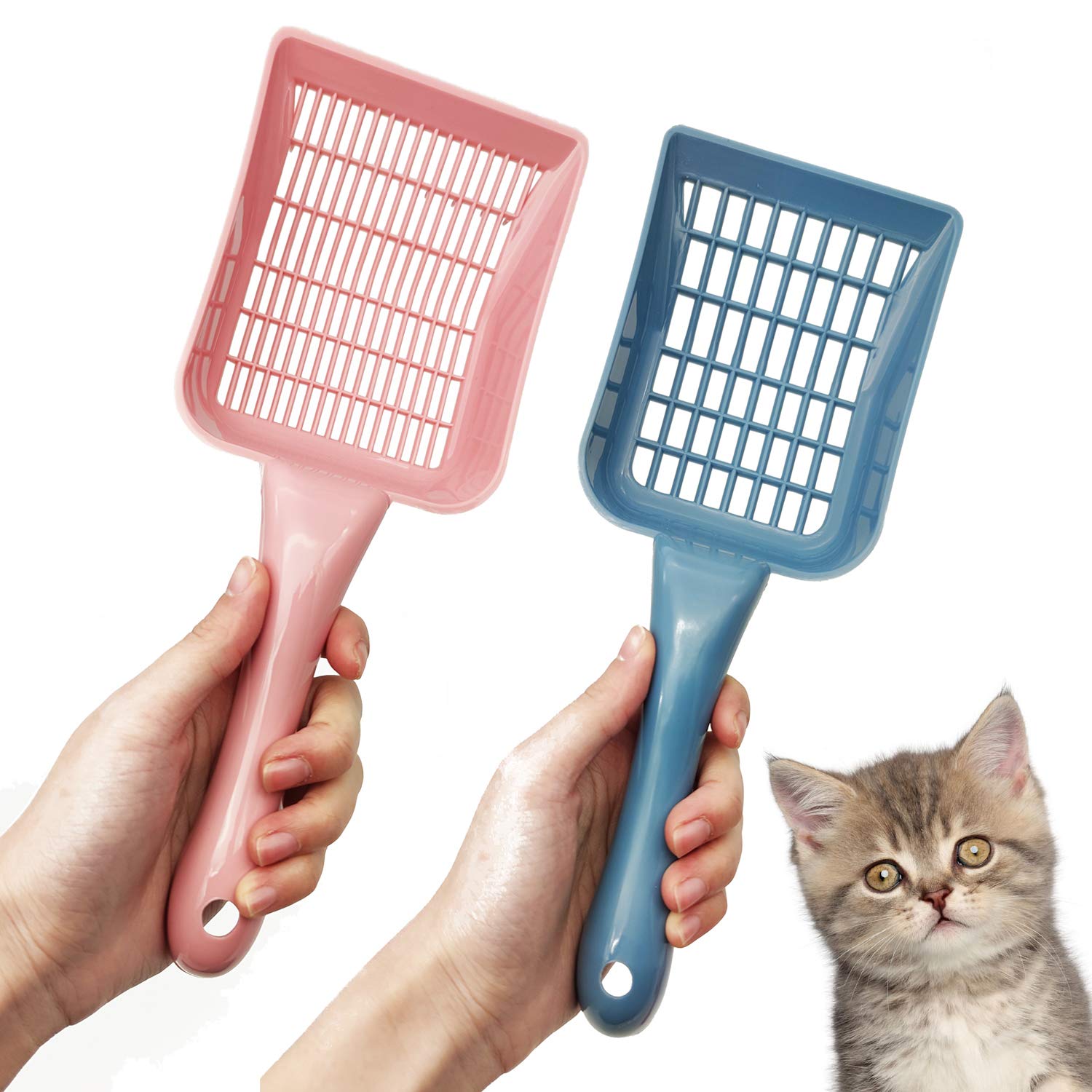 BPS 2X Pala para Arena de Gato para Recoge Excrementos Limpieza para Mascotas Color al Azar BPS-2331 * 2332