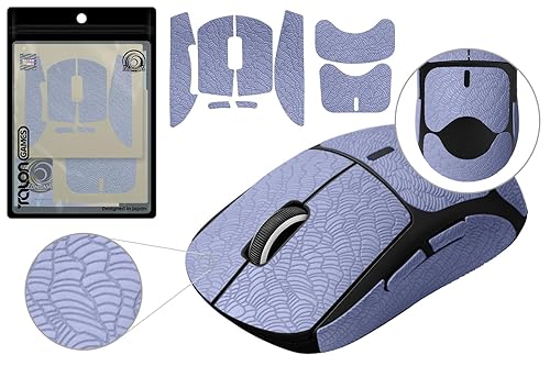 Vista 26 de TALONGAMES Grip Upgrade - Cinta de agarre antideslizante para ratón, compatible con Logitech G Pro Wireless Gaming Mouse Skins, patrón de ondas