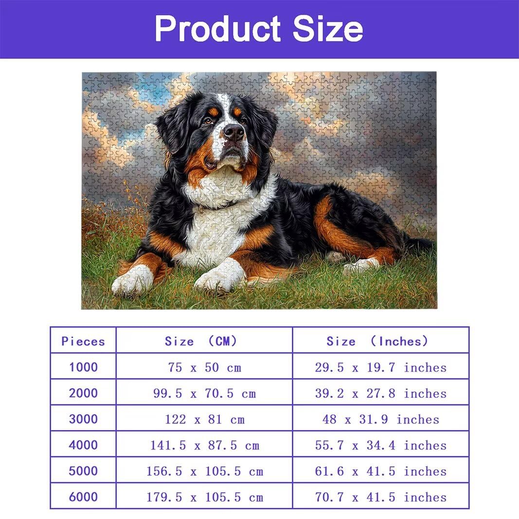 Puzzle dla psów dla dorosłych 1000, 1000 puzzli dla dorosłych, 75 x 50 cm, twarde, niemożliwe, drewniane puzzle, wymagająca gra dla całości, dla kobiet/mężczyzn, motyw: (zwierzę), -7423