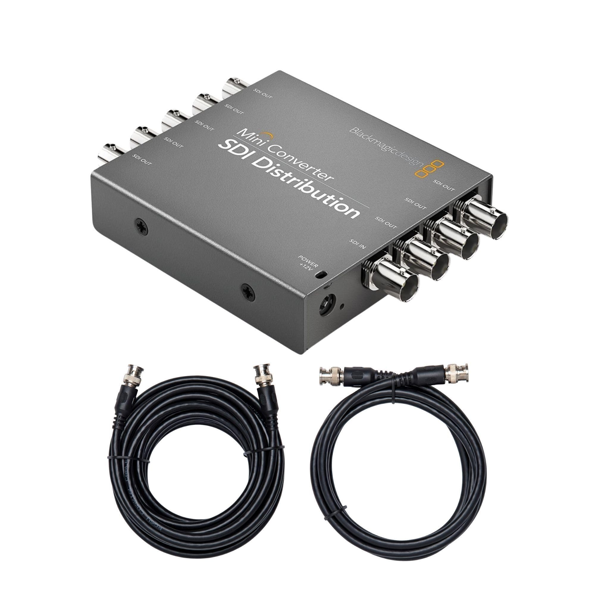 Blackmagic DesignMini Converter SDI Distribution Bundle with 25-Feet SDI Video Cable (BNC to BNC) and 6-Feet SDI Video Cable (BNC to BNC) (3 Items)