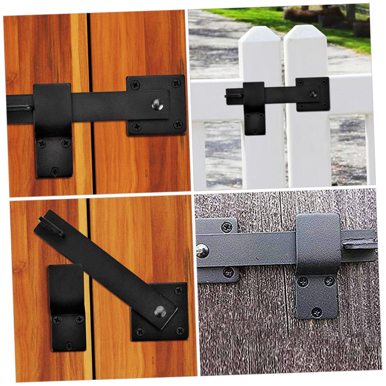 HOMSFOU 5ensembles Loquet De Porte Forgé Serrure Coulissante Pour Porte De Grange De Accessoires Métalliques Pour Et Portails Design Américain