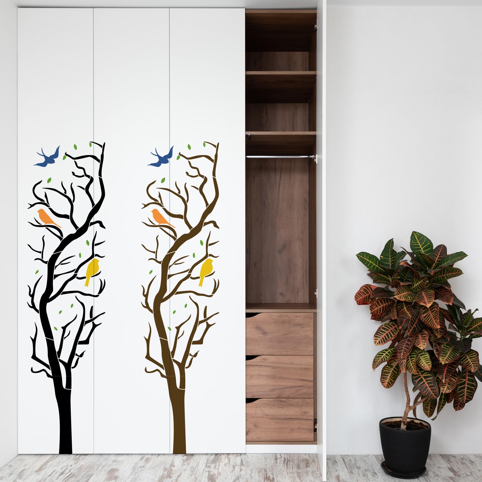FINGERINSPIRE 4 stencil per ptura a forma di albero di | FindTheDeal