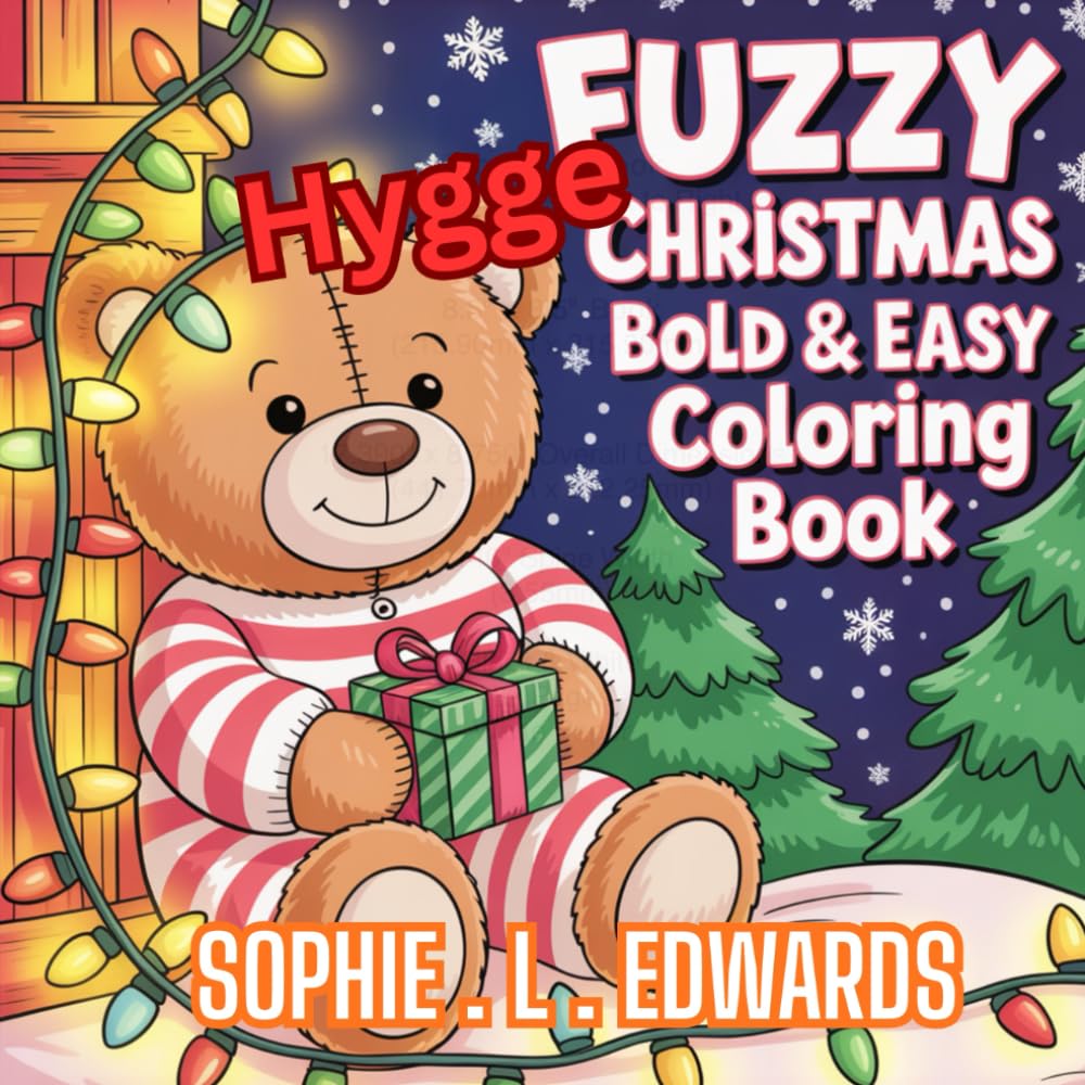 Fuzzy Hygge Christmas colouring book