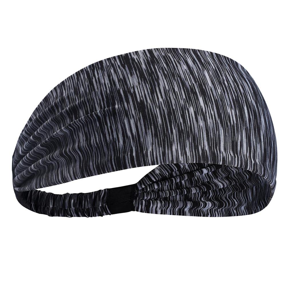 BNF® Yoga Hairband Absorbent Sweatband Nonslip Wide Head Band Men & Women Grey|Sporting Goods | Outdoor Sports | Camping & Hiking |1 Piece Athletic Hairband-image-19