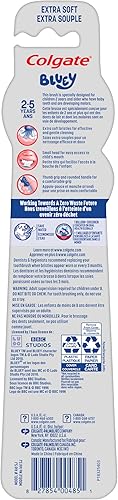 Miniatura 8 de Colgate Bluey - Cepillo de dientes extra suave para niños, paquete de cepillos de dientes con ventosa integrada, diseñado para niños de 2 años en